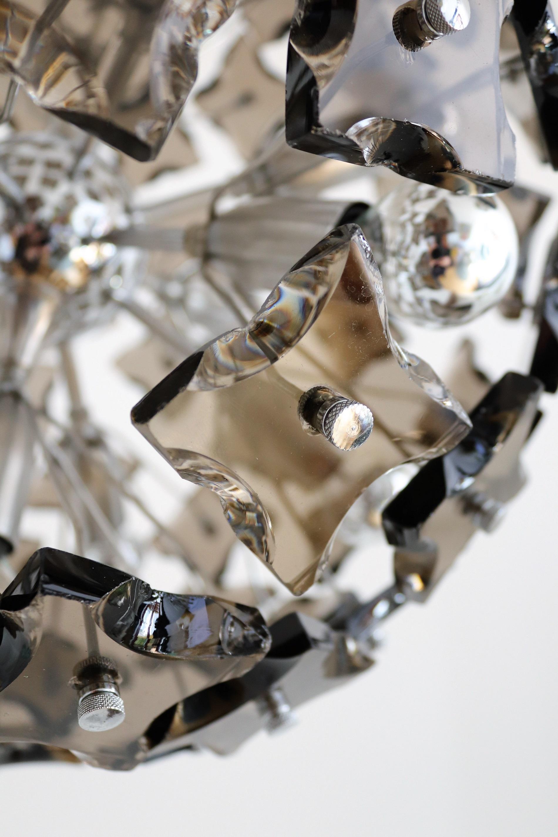 Italian Midcentury Murano Glass Sputnik Chandelier by Zero Quattro 04, 1960s 13