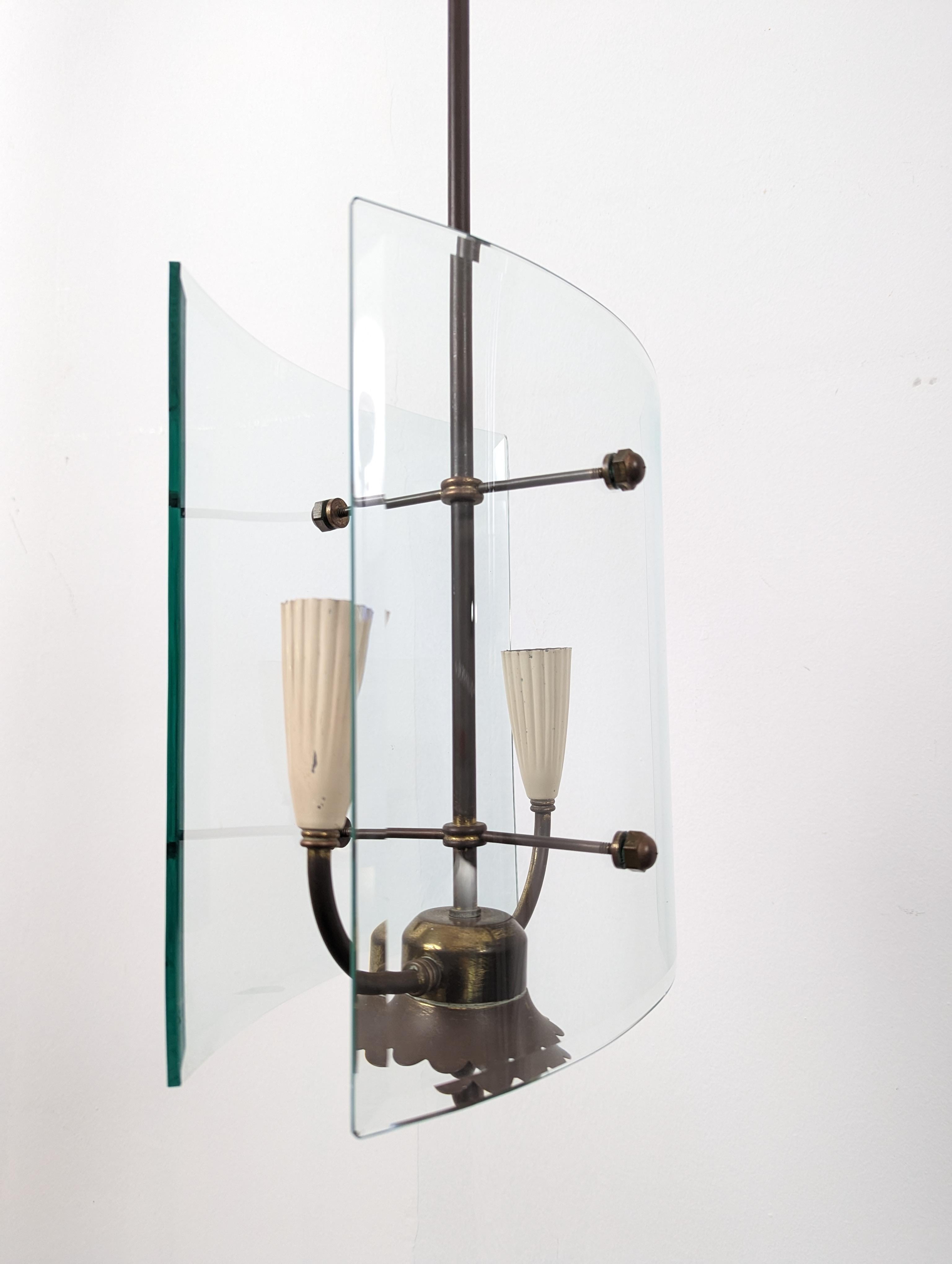Lampe de design italienne du milieu du siècle dernier de Pietro Chiesa pour Fontana Arte, 1940 en vente 4