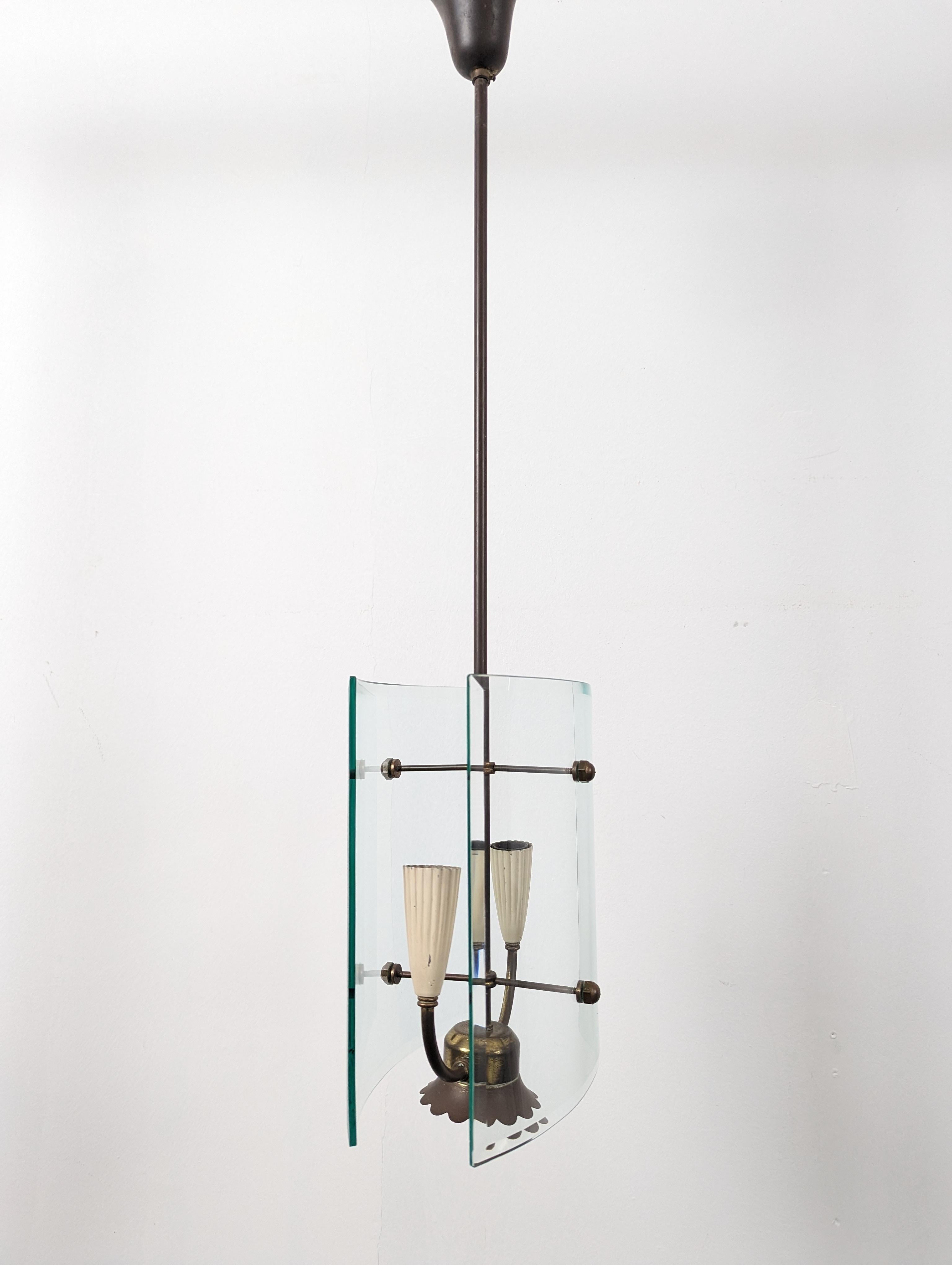 Lampe de design italienne du milieu du siècle dernier de Pietro Chiesa pour Fontana Arte, 1940 État moyen - En vente à Benalmadena, ES