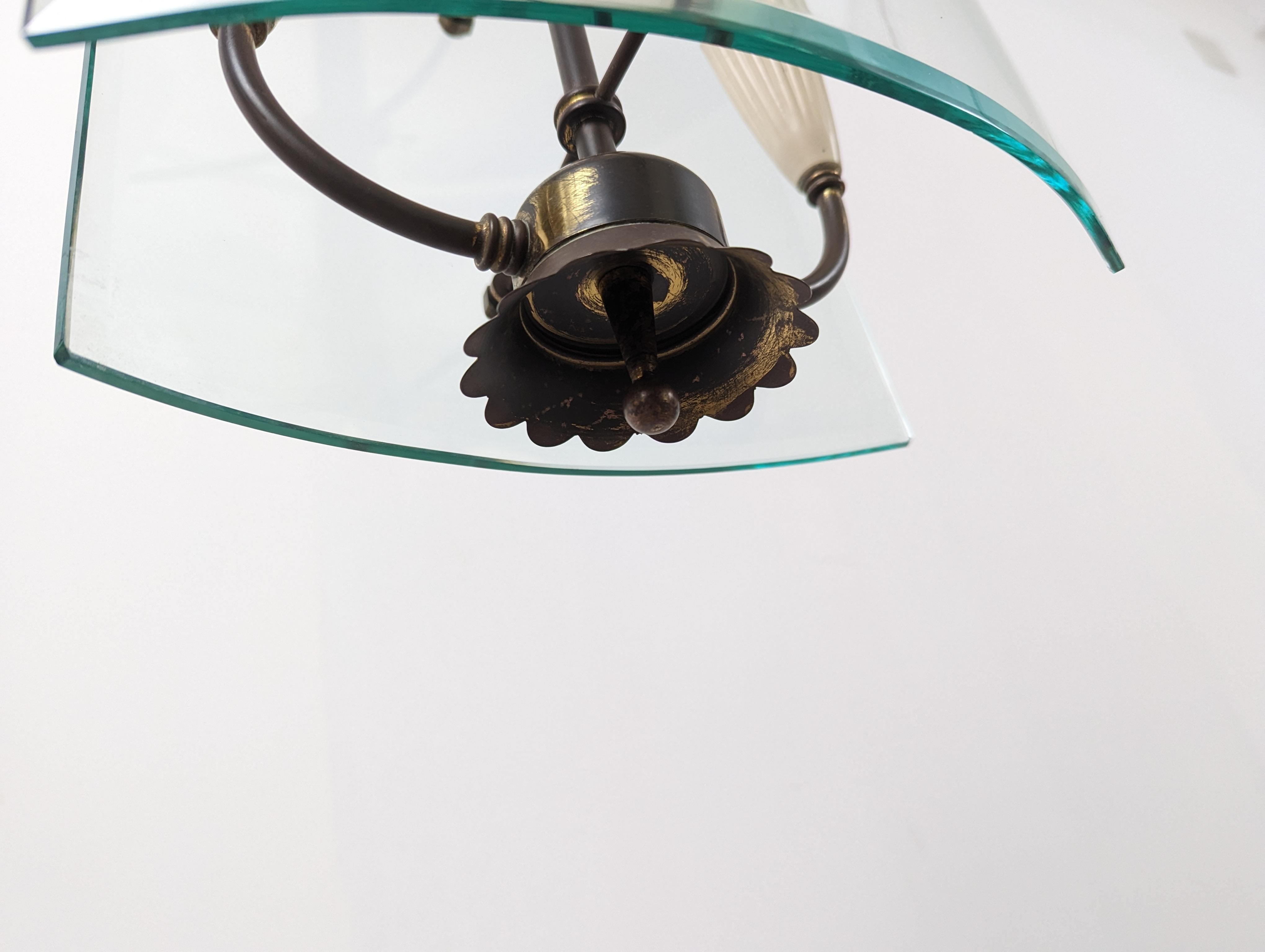 Lampe de design italienne du milieu du siècle dernier de Pietro Chiesa pour Fontana Arte, 1940 en vente 1
