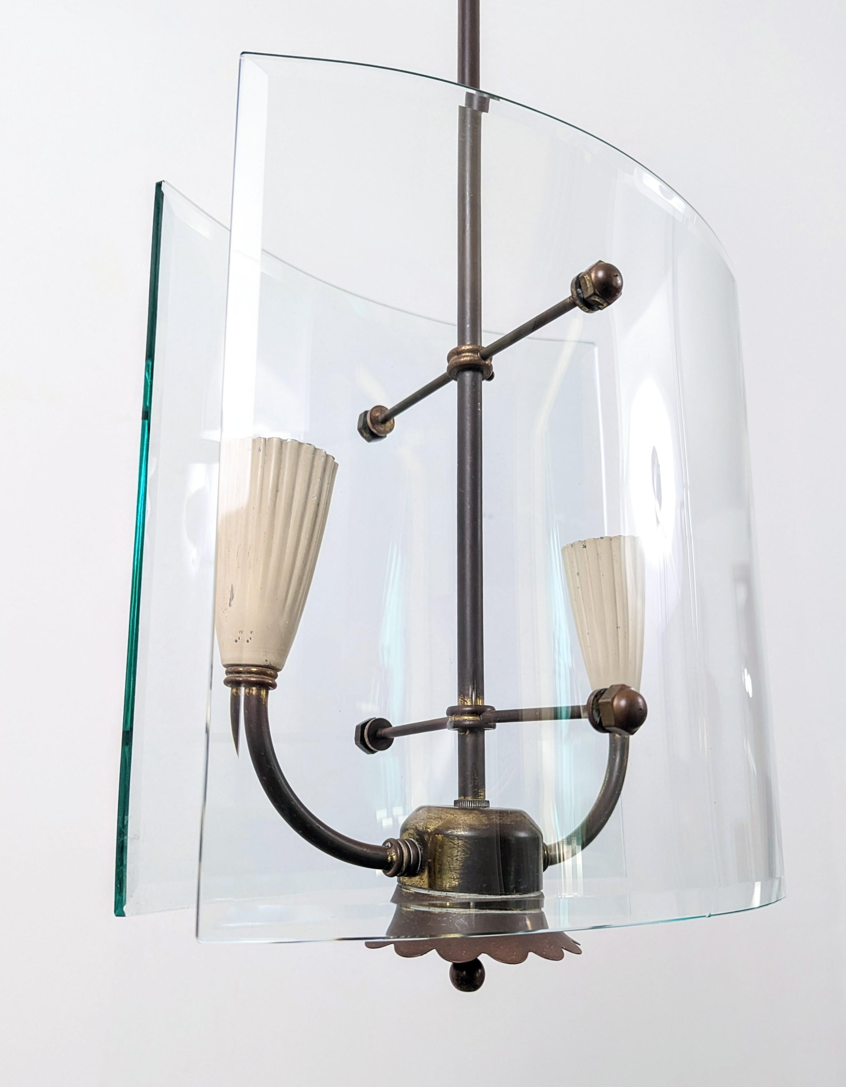 Lampe de design italienne du milieu du siècle dernier de Pietro Chiesa pour Fontana Arte, 1940 en vente 2