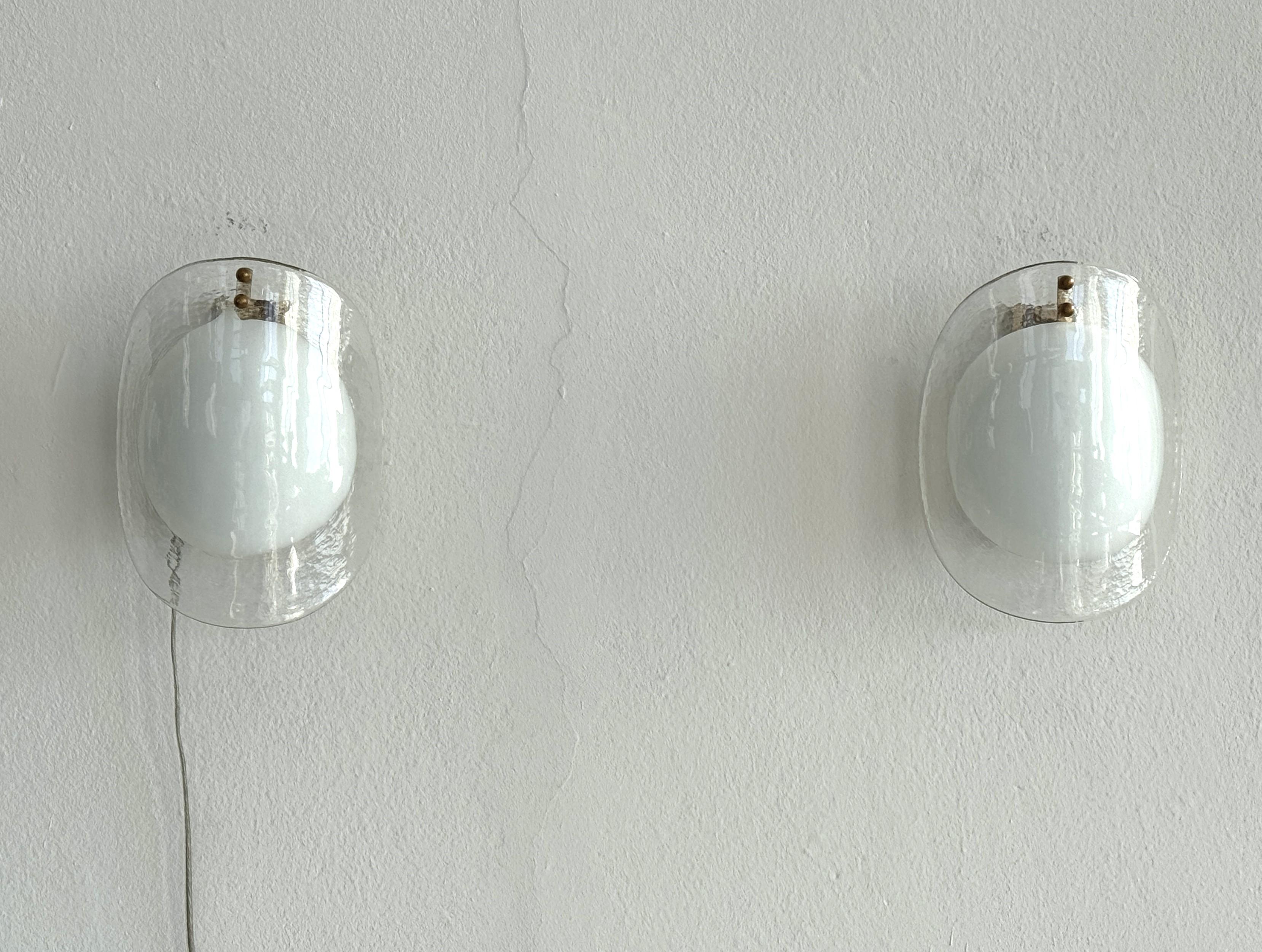 Mid-Century moderno Applique in vetro di Murano di design italiano del Medioevo, anni '70 in vendita