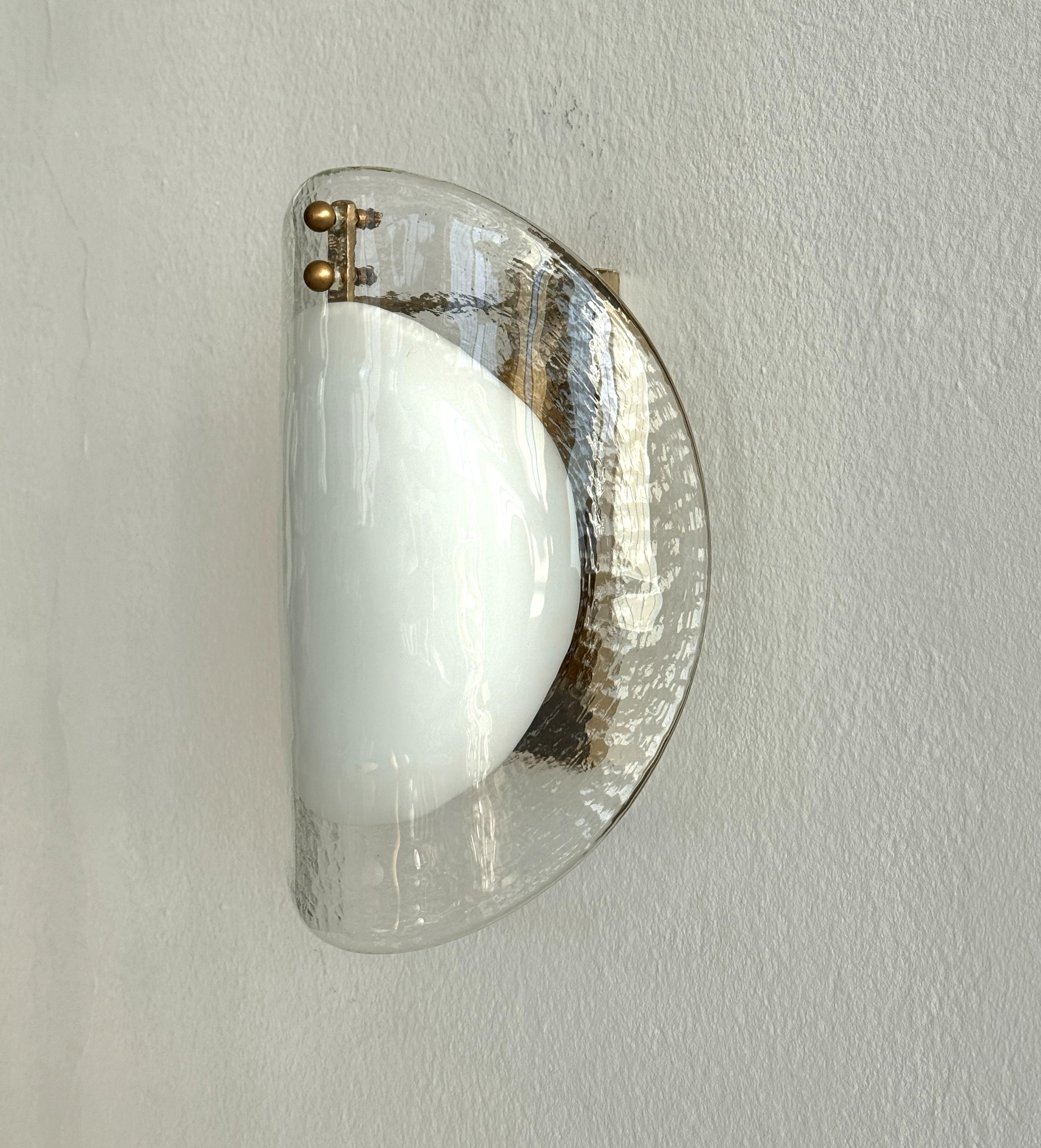 Metallo Applique in vetro di Murano di design italiano del Medioevo, anni '70 in vendita