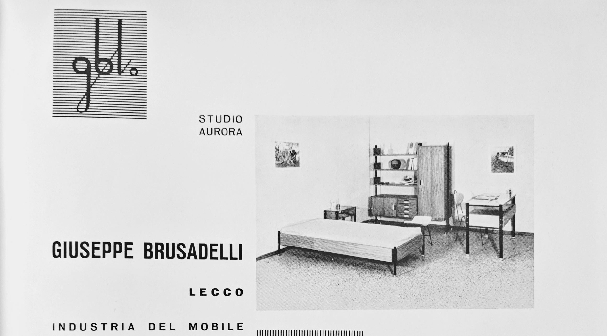 Italian Midcentury Desk and Chair by Giuseppe Brusadelli, 1950s 8