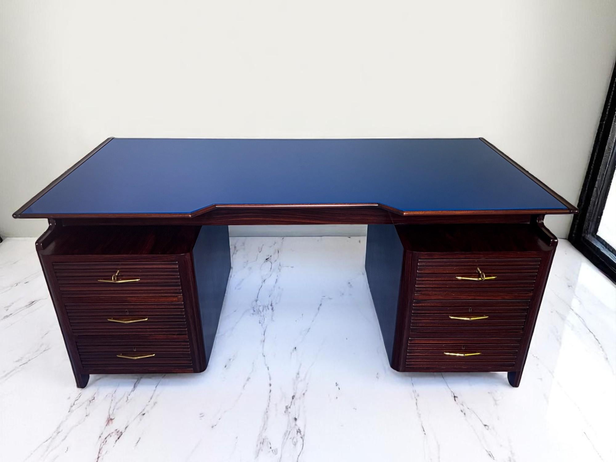Italian Midcentury Desk attributed to Osvaldo Borsani , Italy 1950s in vendita 11