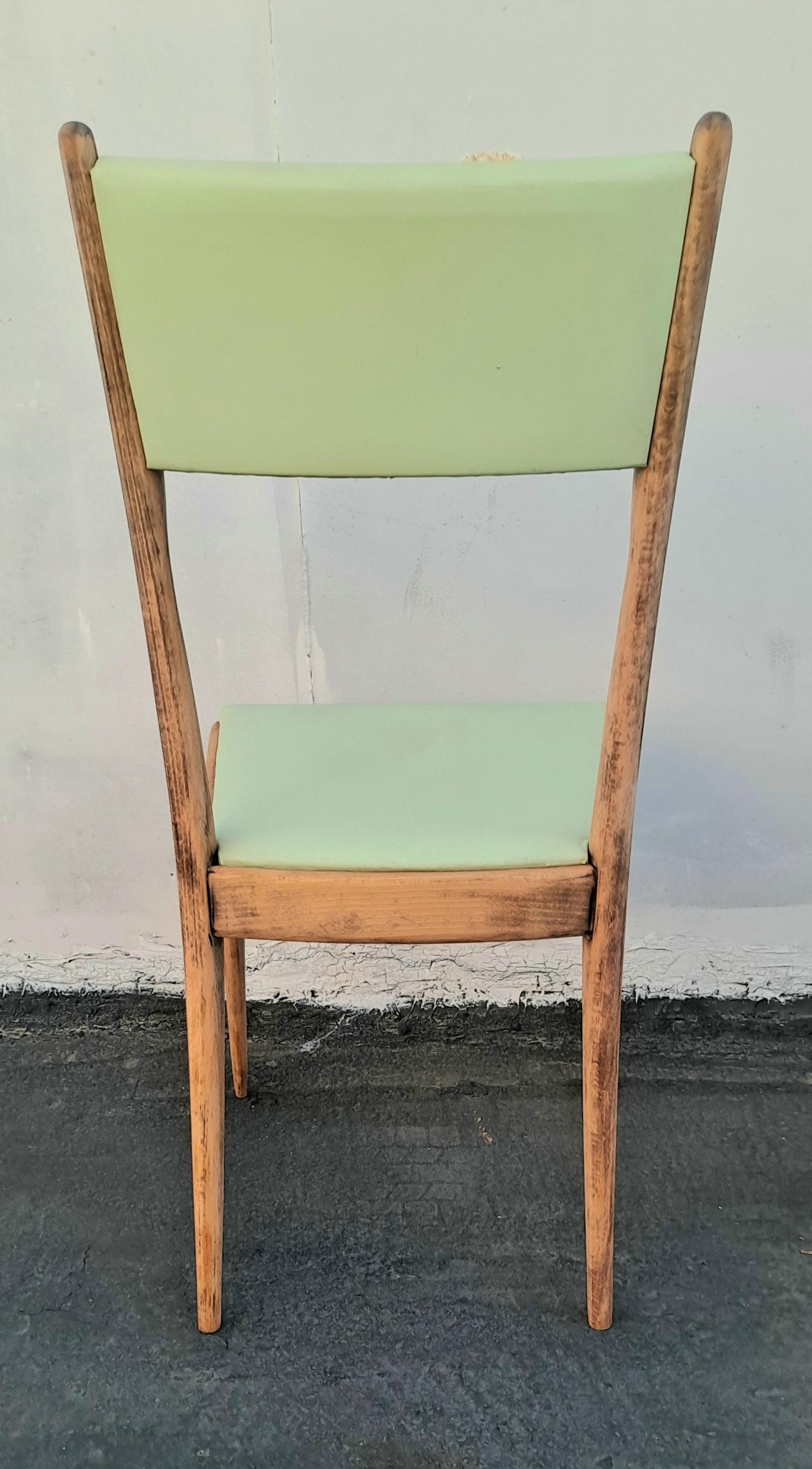 Italian Midcentury Ding Room Chairs In Good Condition For Sale In Los Angeles, CA