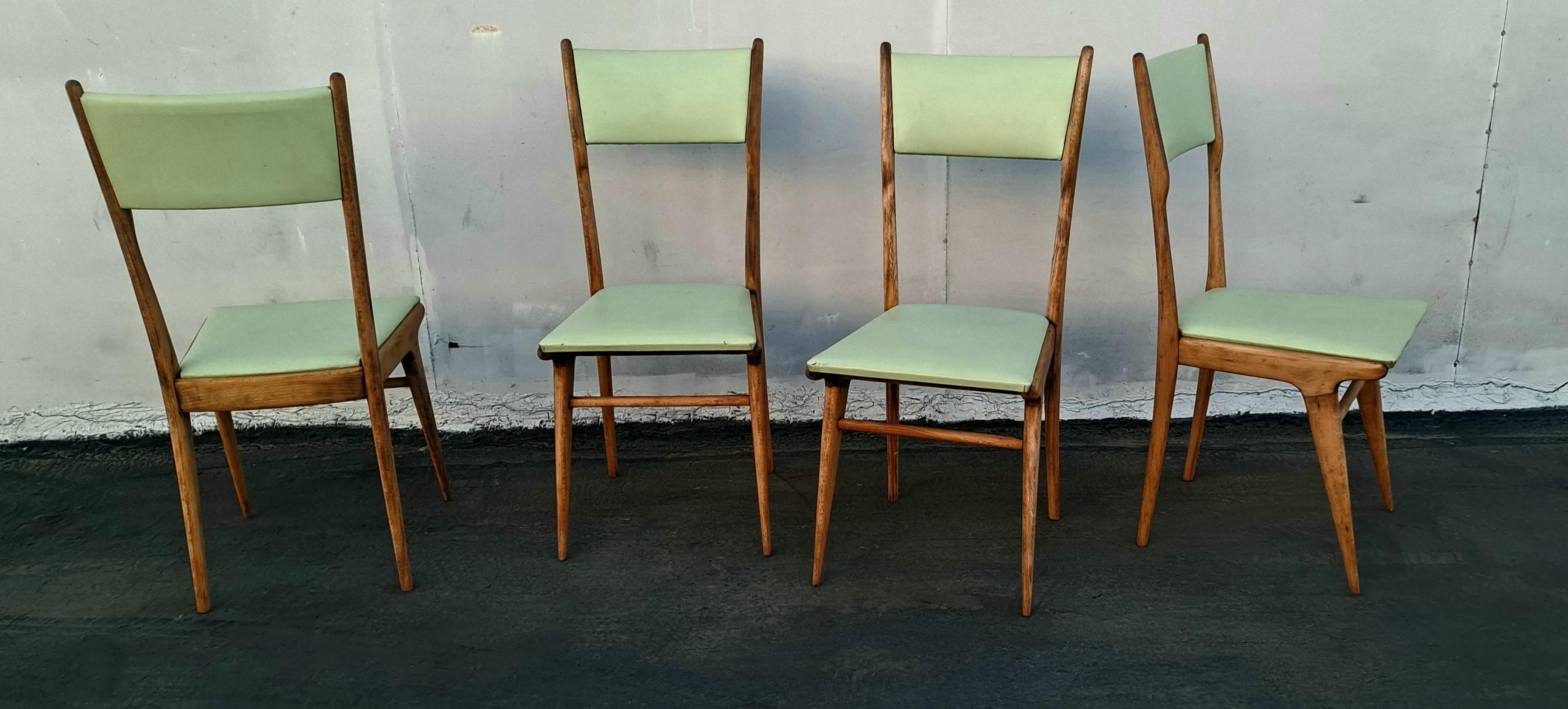 Italian Midcentury Ding Room Chairs For Sale 1