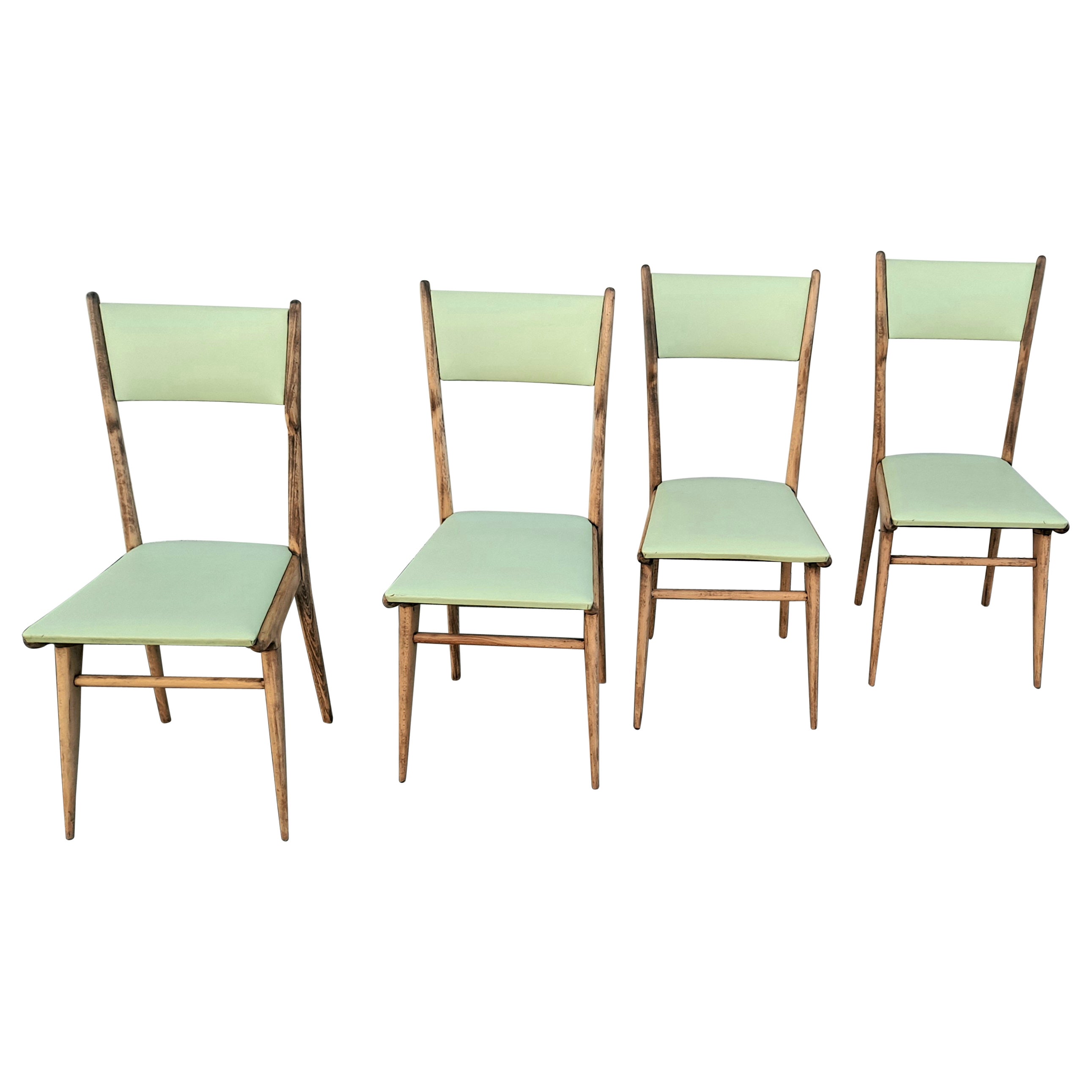 Chaises de salle à manger italiennes du milieu du siècle dernier