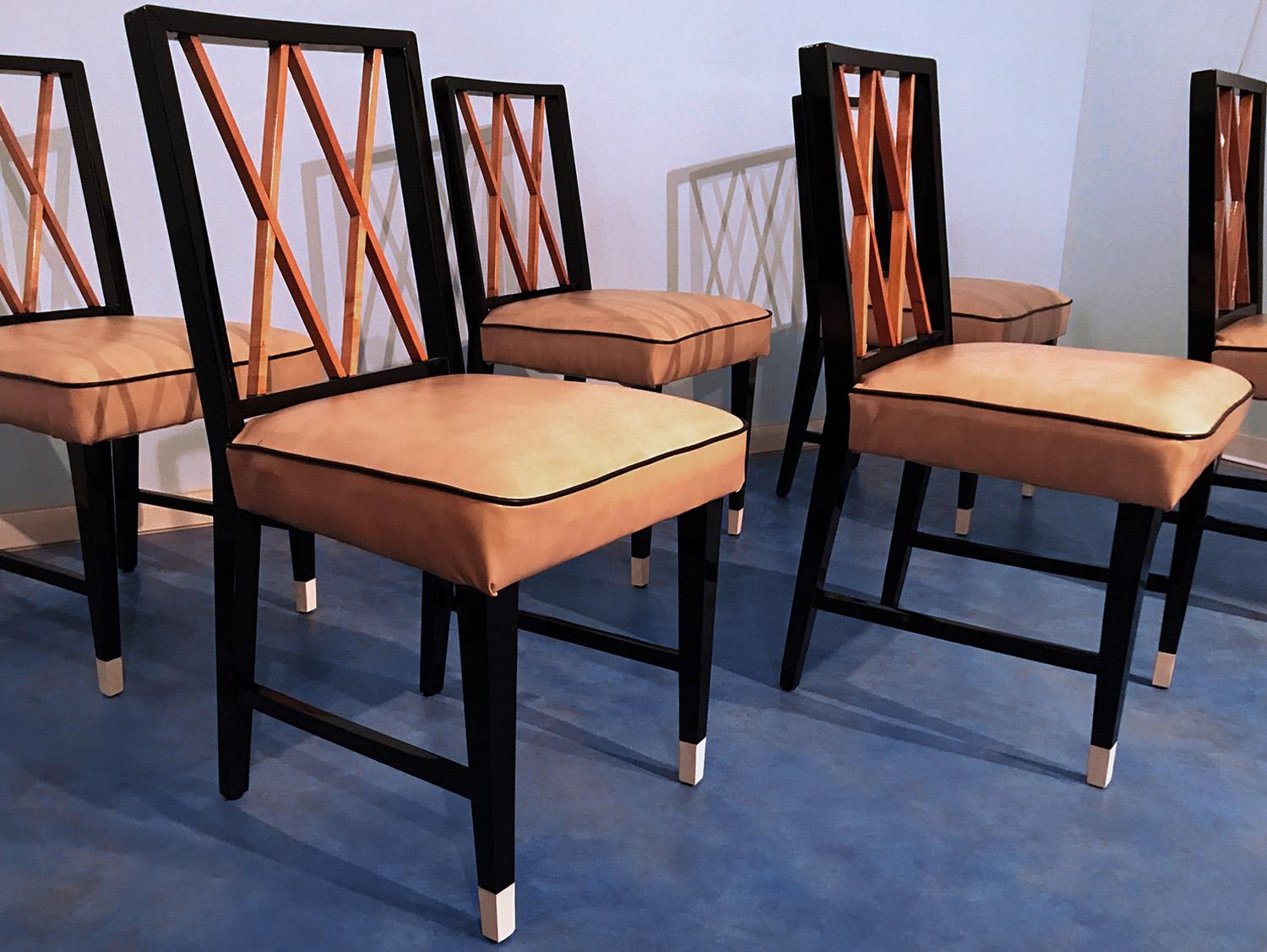 Mid-Century Modern Italian Midcentury Dining Chairs Attributed to Paolo Buffa, 1950s, Set of 6