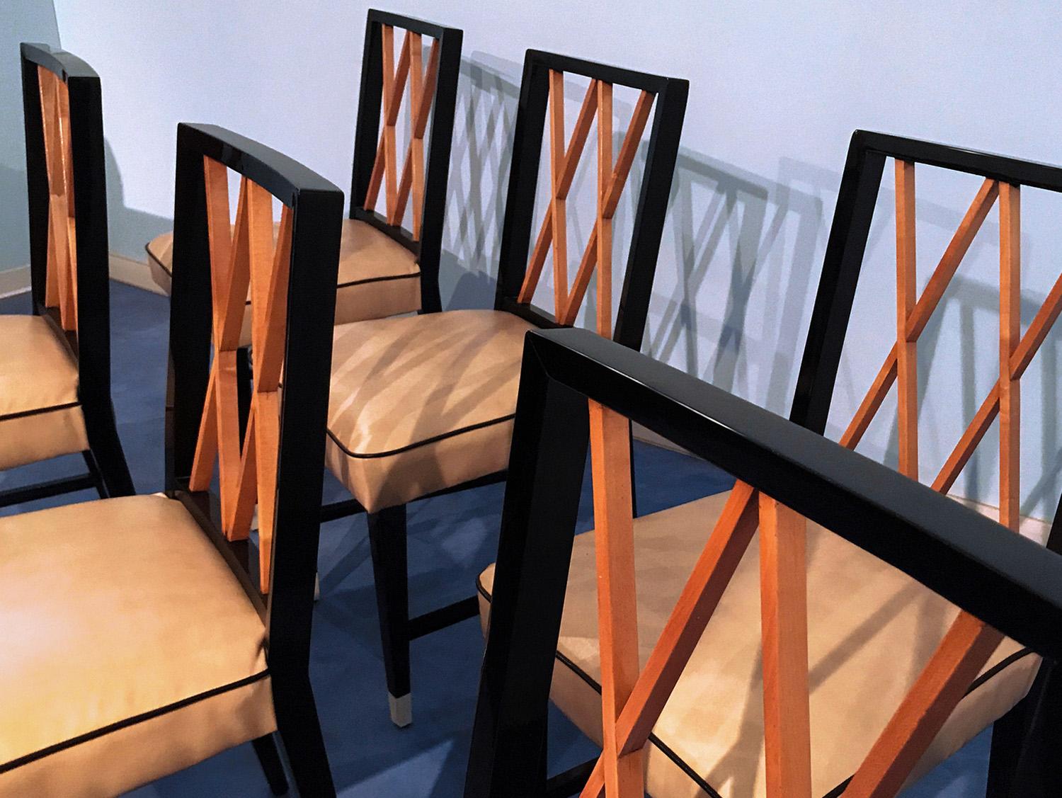 Mid-20th Century Italian Midcentury Dining Chairs Attributed to Paolo Buffa, 1950s, Set of 6
