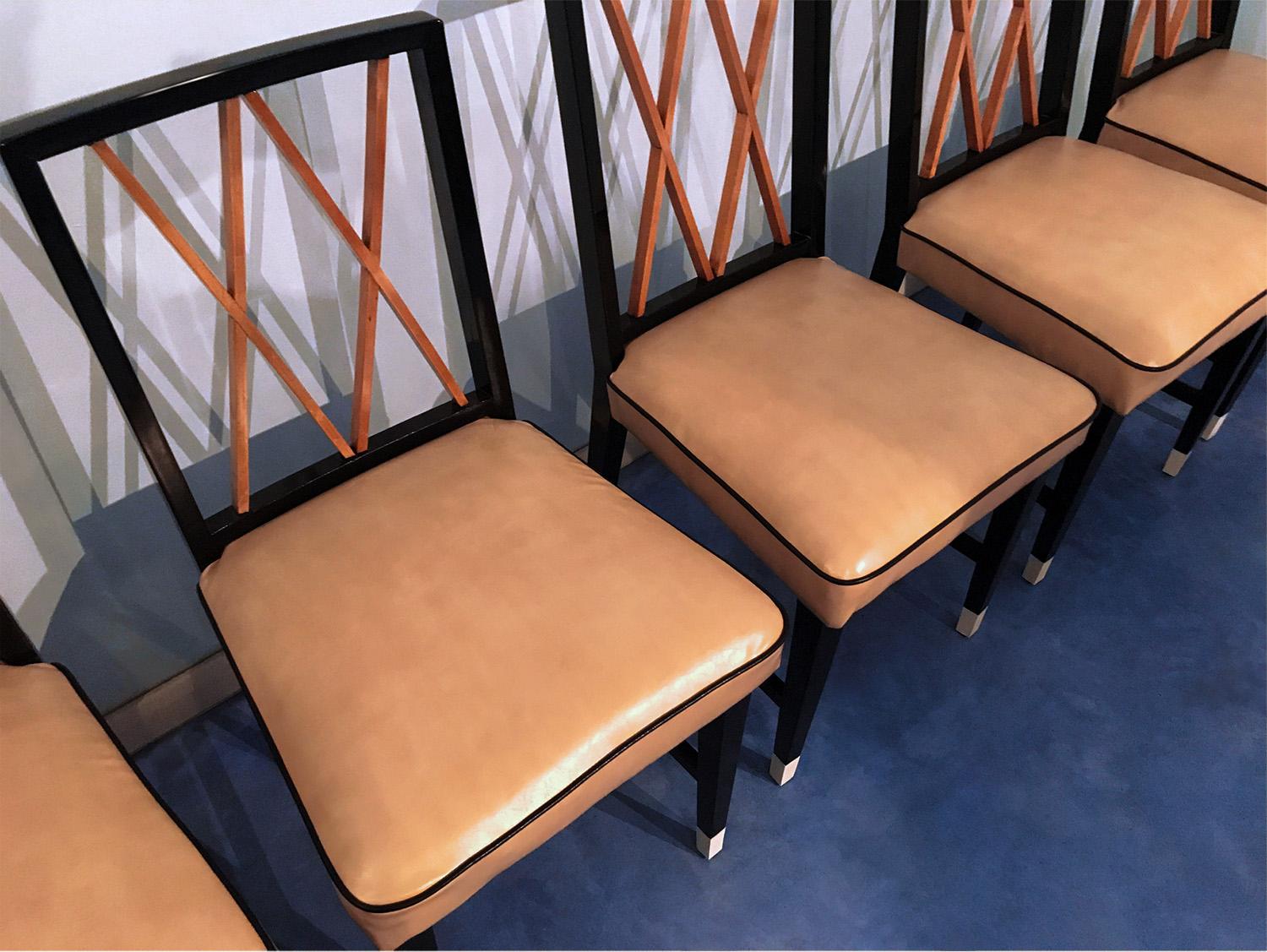 Italian Midcentury Dining Chairs Attributed to Paolo Buffa, 1950s, Set of 6 1