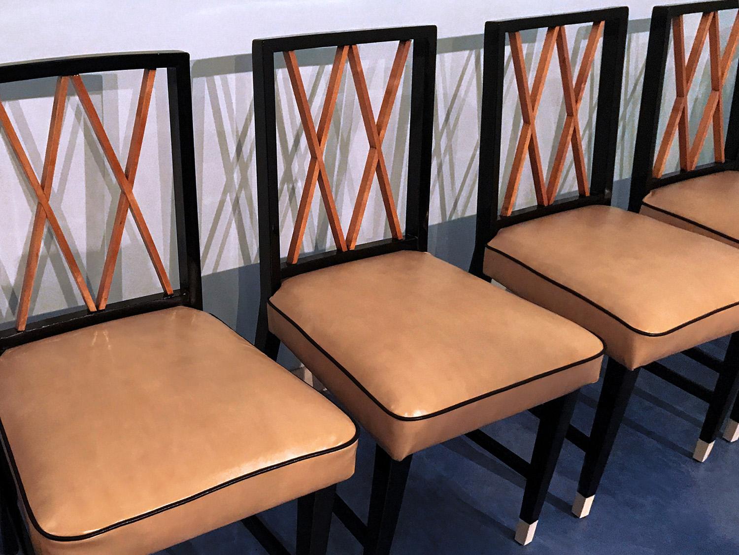 Italian Midcentury Dining Chairs Attributed to Paolo Buffa, 1950s, Set of 6 3