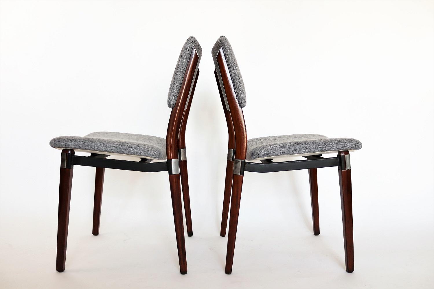 Italian Midcentury Dining Chairs by Eugenio Gerli for Tecno Milano, Set of Six 2