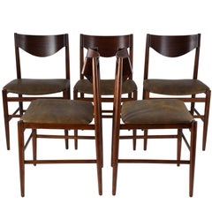 Italian Midcentury Dining Chairs by Gianfranco Frattini, Set of 5, 1960s