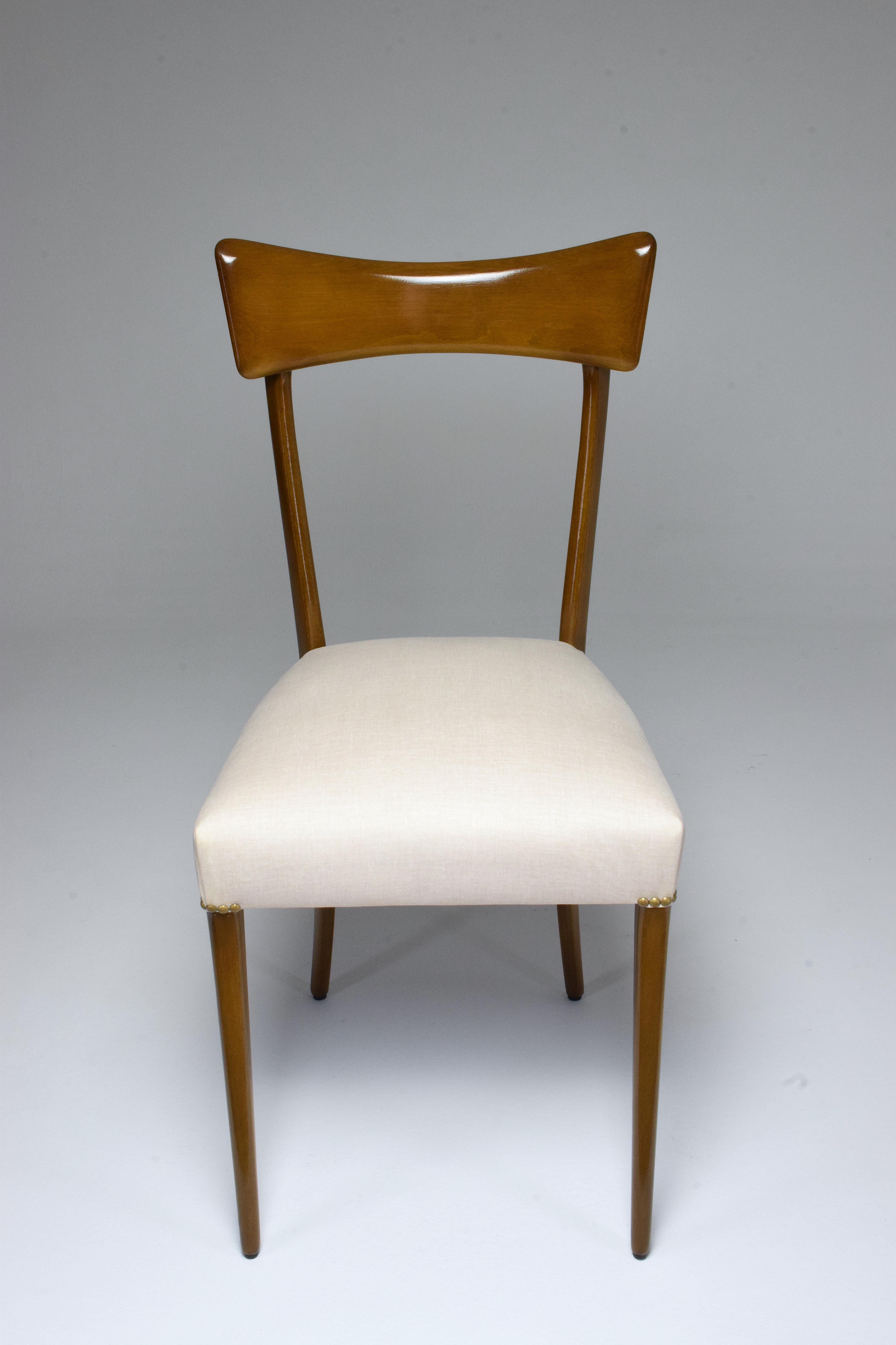20th Century Italian Midcentury Dining Chairs, Set of 6, 1950s