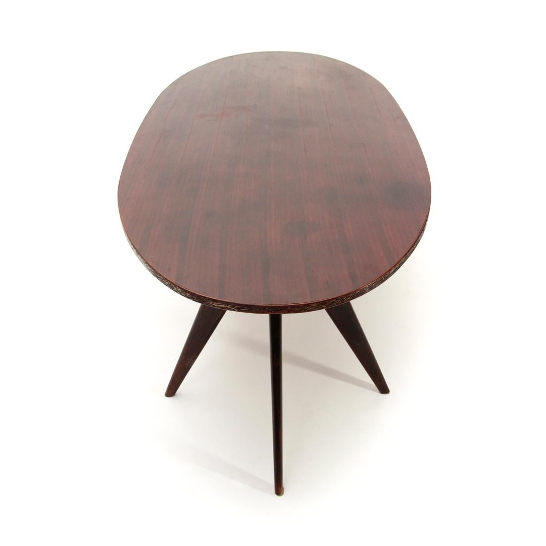 Mid-20th Century Italian Midcentury Dining Table with Oval Top, 1950s