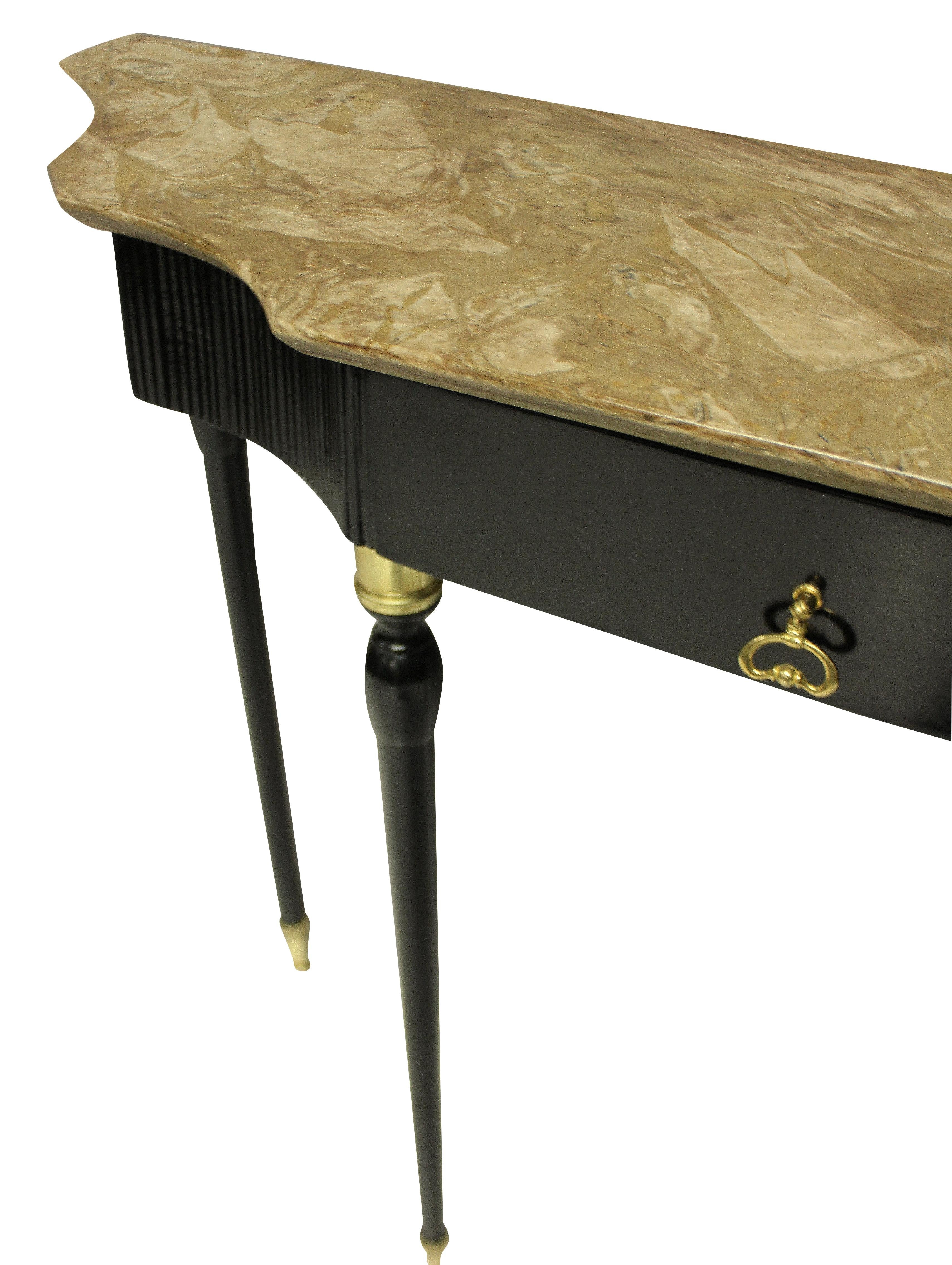 Mid-Century Modern Italian Midcentury Ebonized Console Table