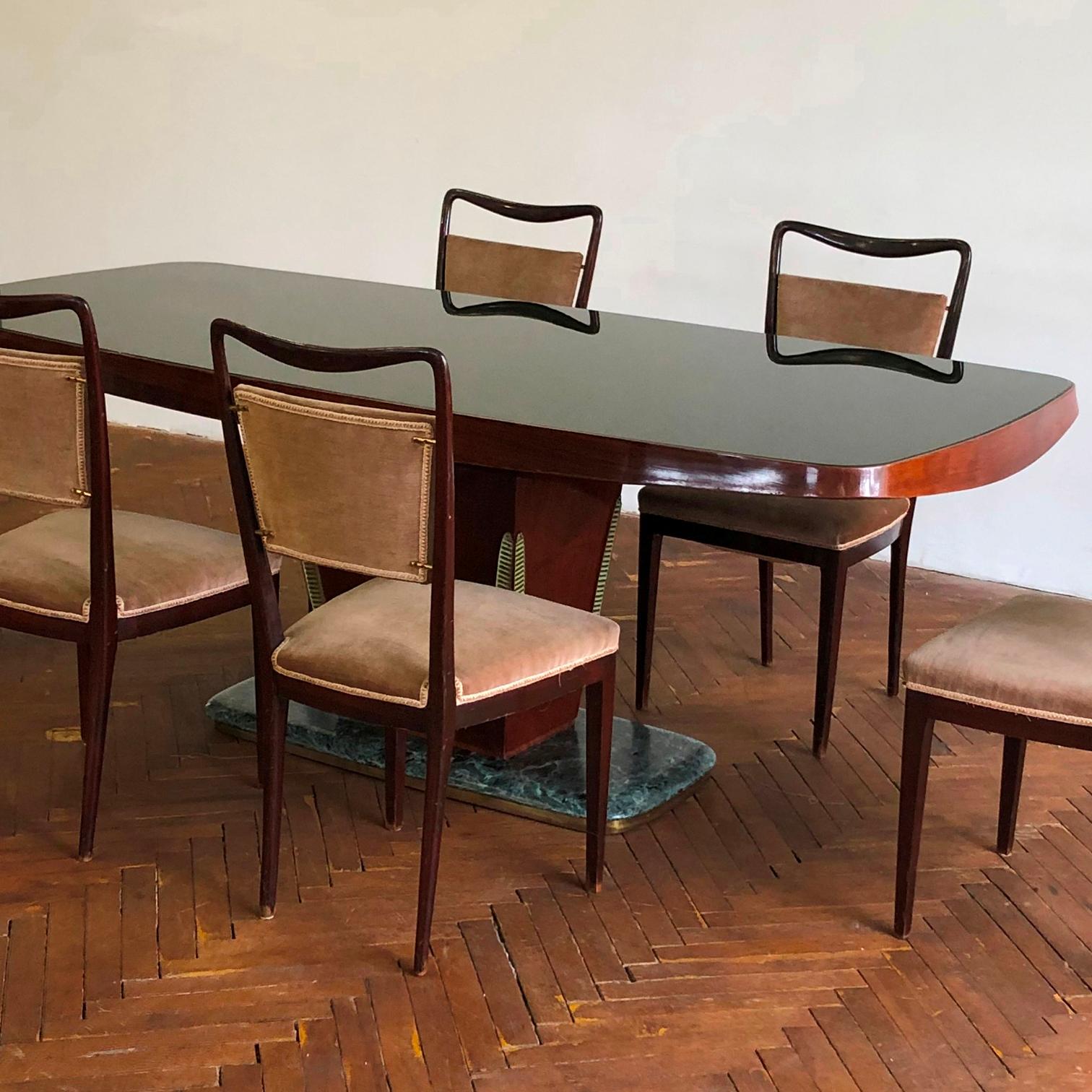 Italian Midcentury Elegant Dining Room Set by Vittorio Dassi, 1950s 3