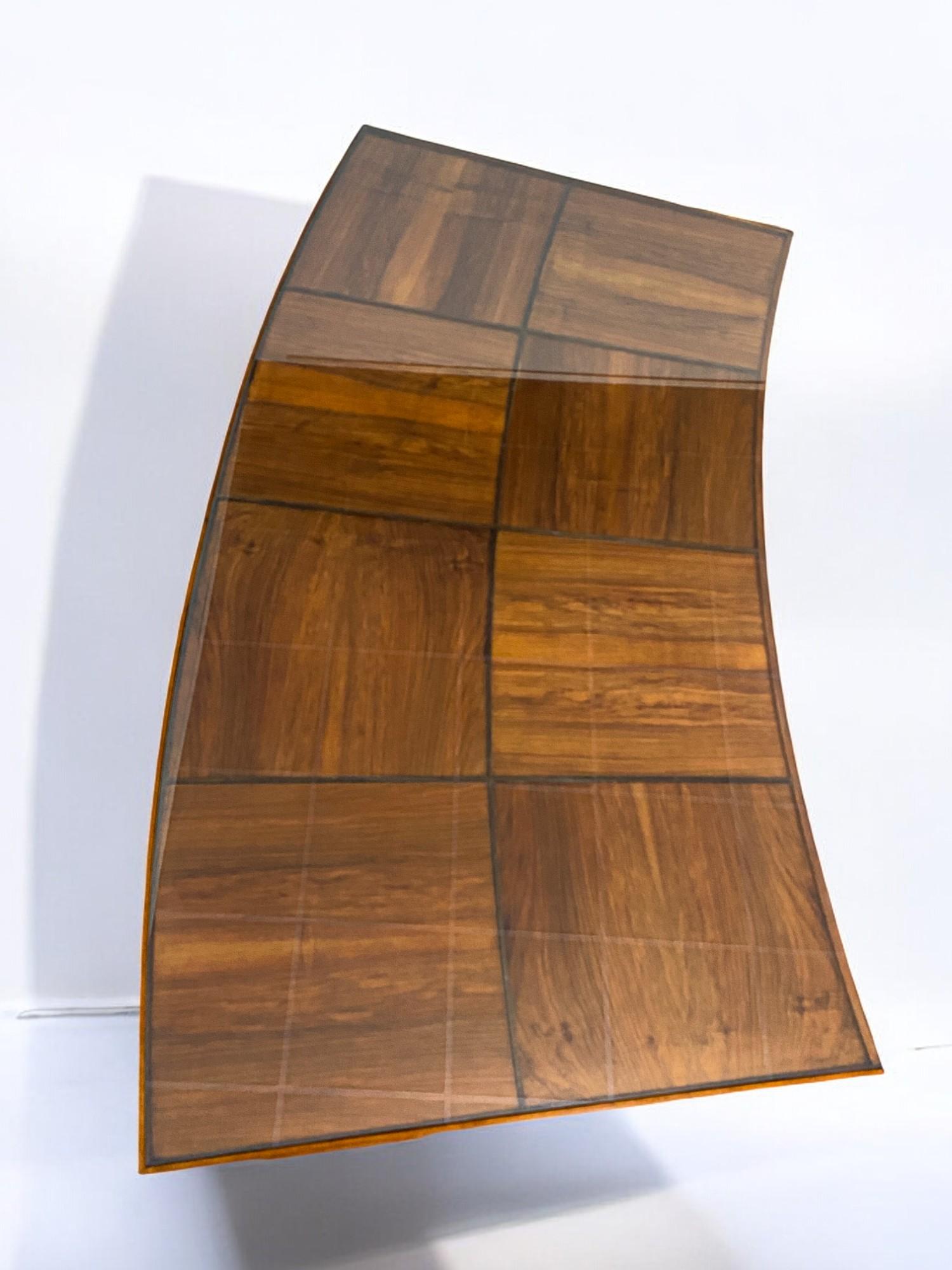 Italian Midcentury Executive Desk Table with chair designed by Gio' Ponti, 1940s For Sale 8