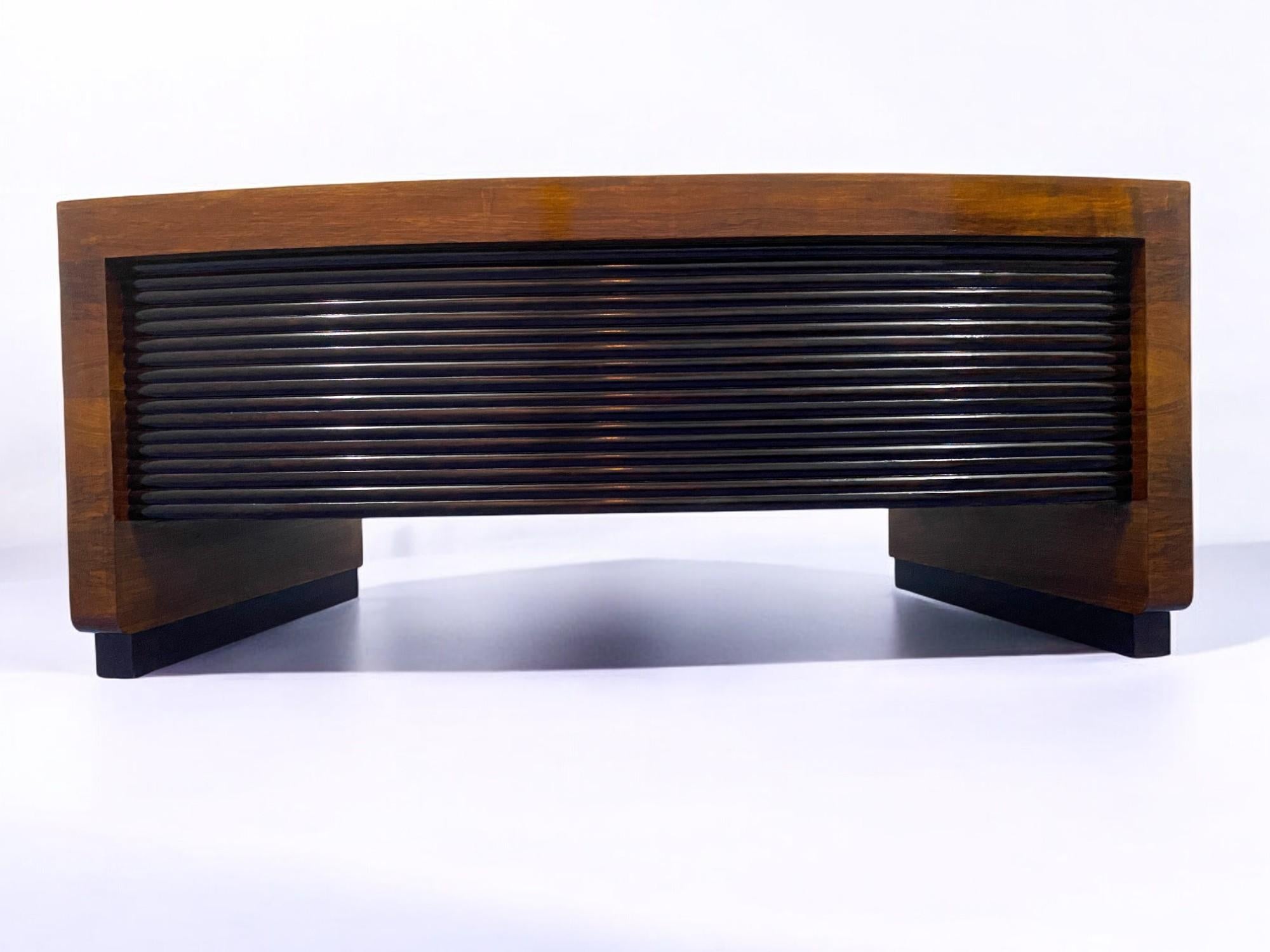 Italian Midcentury Executive Desk Table with chair designed by Gio' Ponti, 1940s For Sale 11