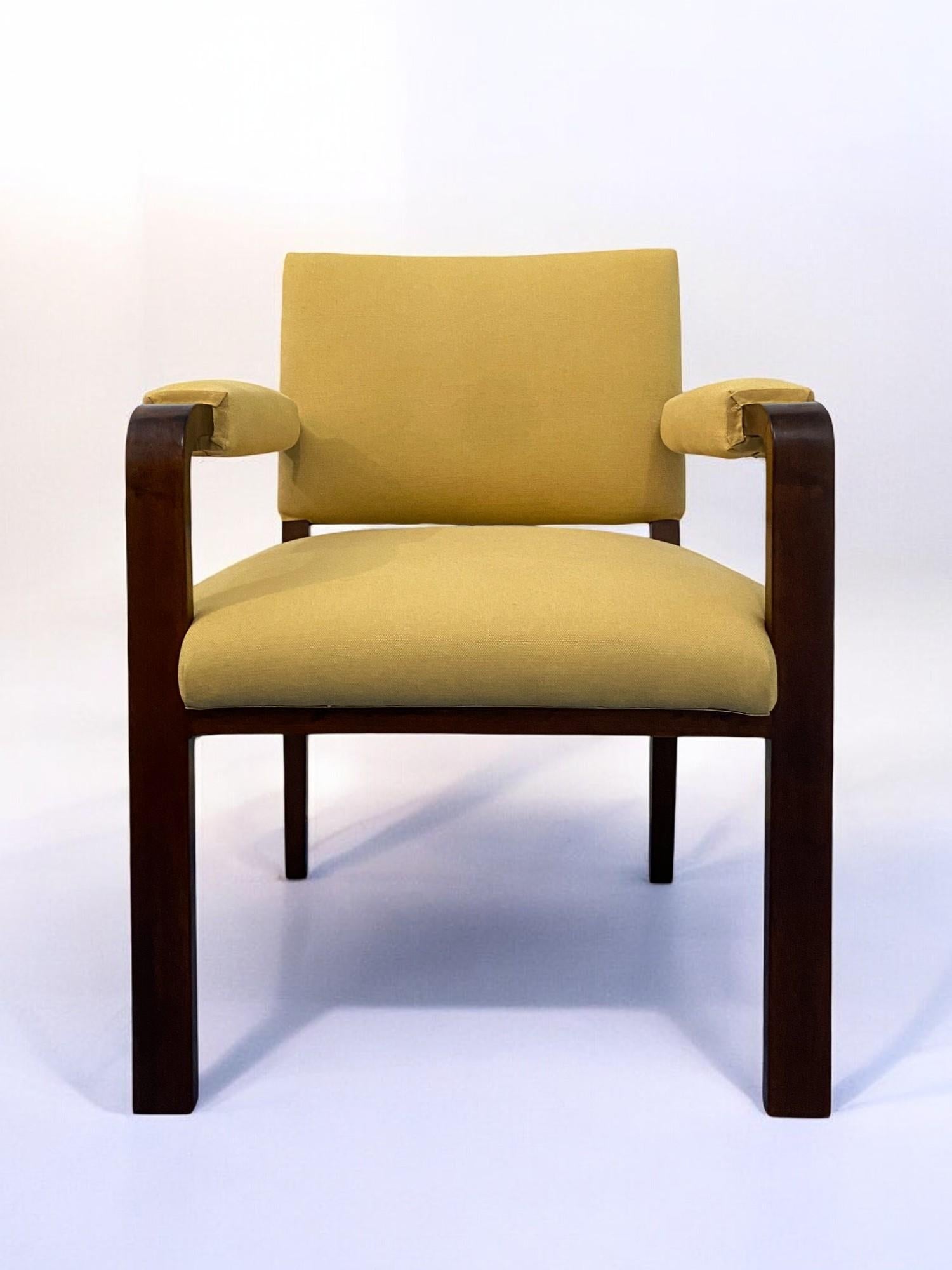 Italian Midcentury Executive Desk Table with chair designed by Gio' Ponti, 1940s For Sale 12
