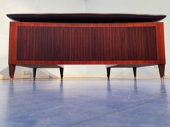 Italian Midcentury Executive Rosewood Desk and Chair by Dassi, 1950s