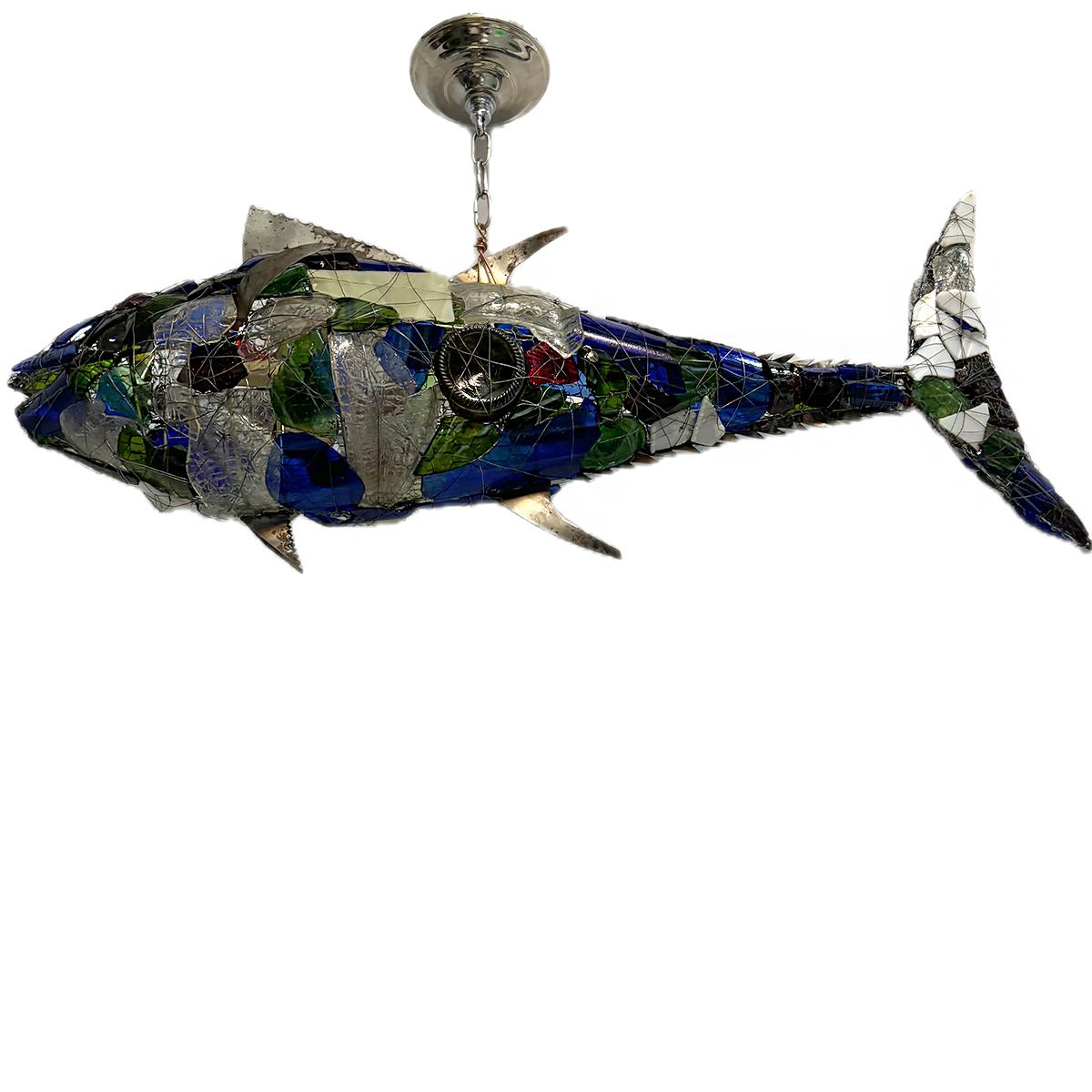 Lustre à poissons italien du milieu du siècle Bon état - En vente à New York, NY