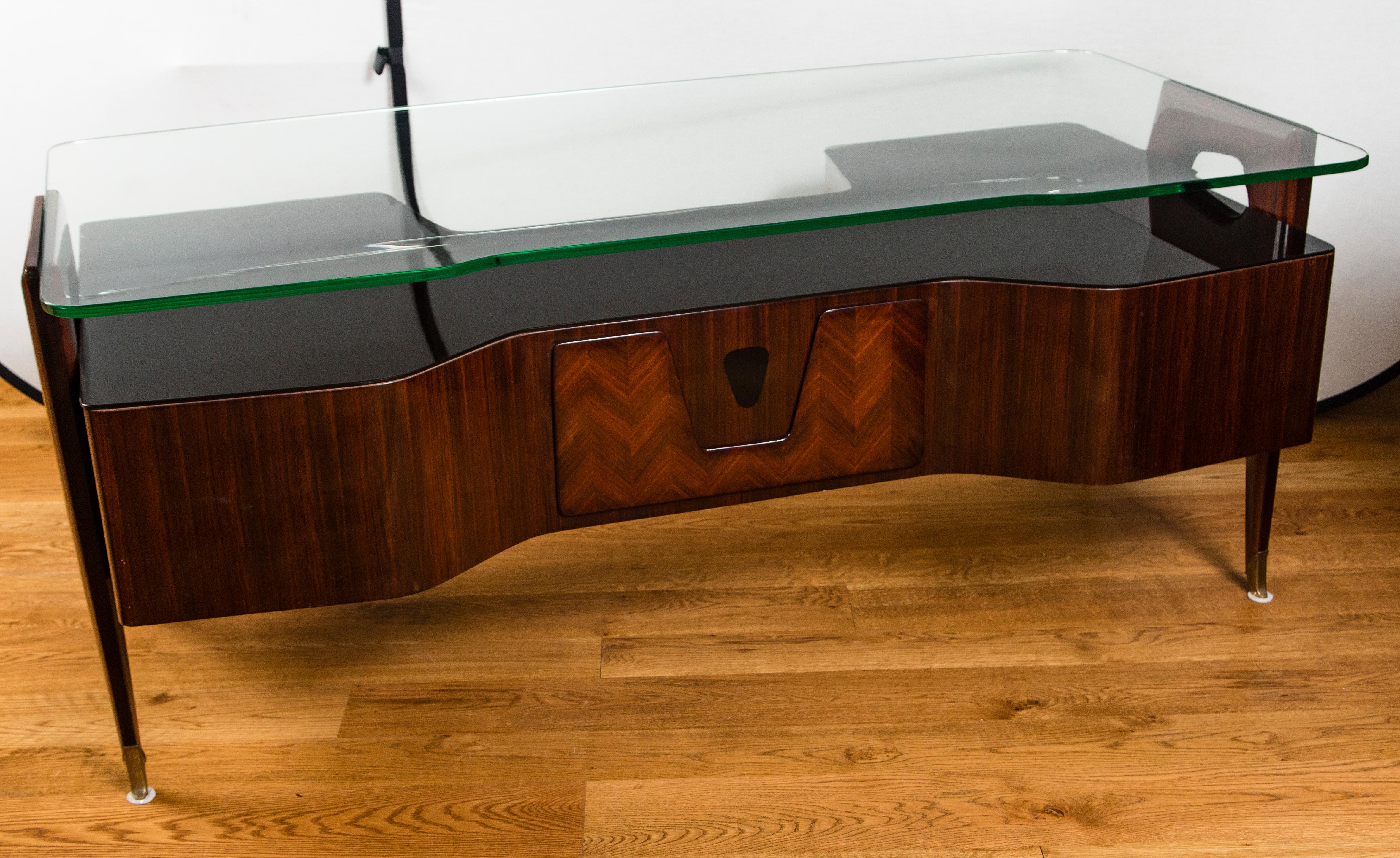 Italian Midcentury Floating Glass Executive Desk by Vittorio Dassi 5