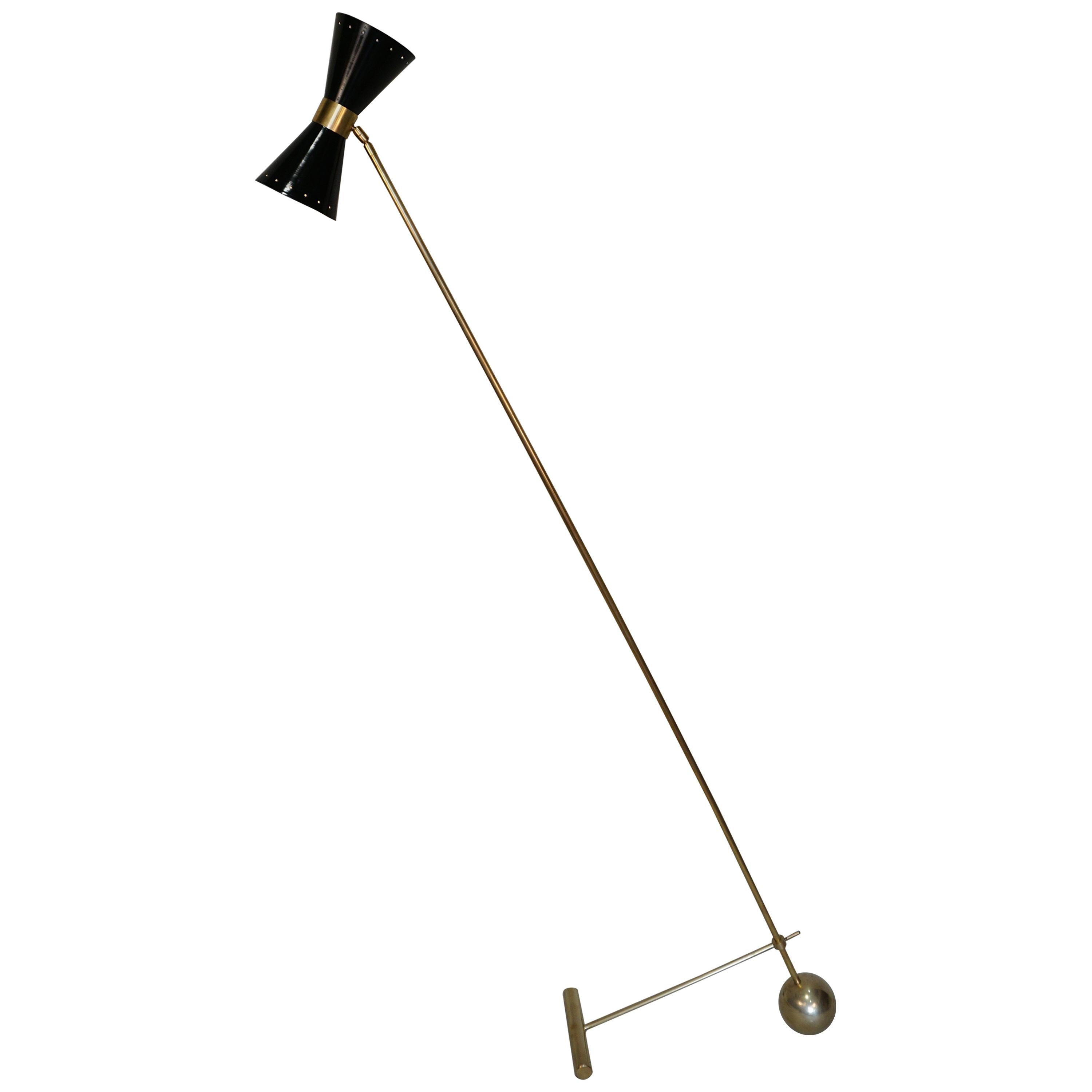 Italian Midcentury Floor Lamp in Style of Stilnovo