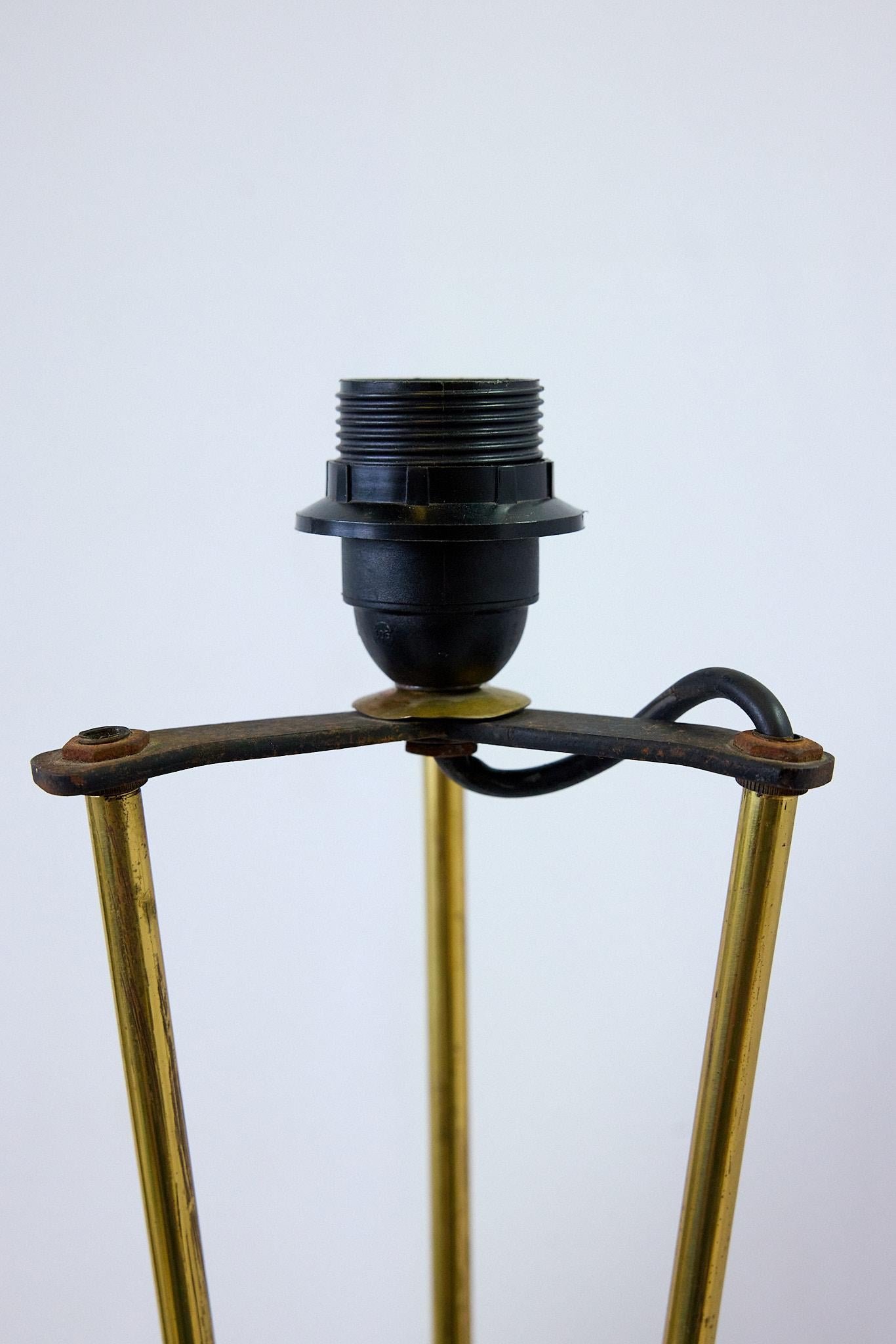 Lampadaire italien du milieu du siècle avec abat-jour tissé original en résine en vente 5