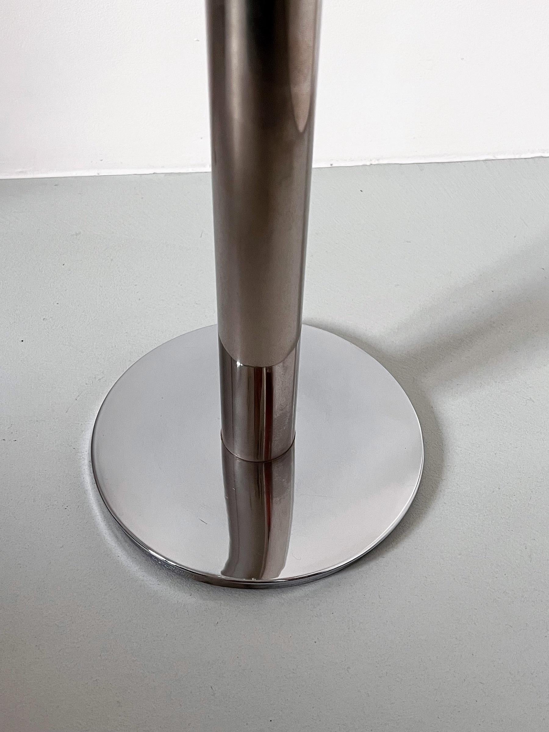 Italian Mid-Century Floor Standing Glass Ashtray with Steel Base by Fontana Arte 8