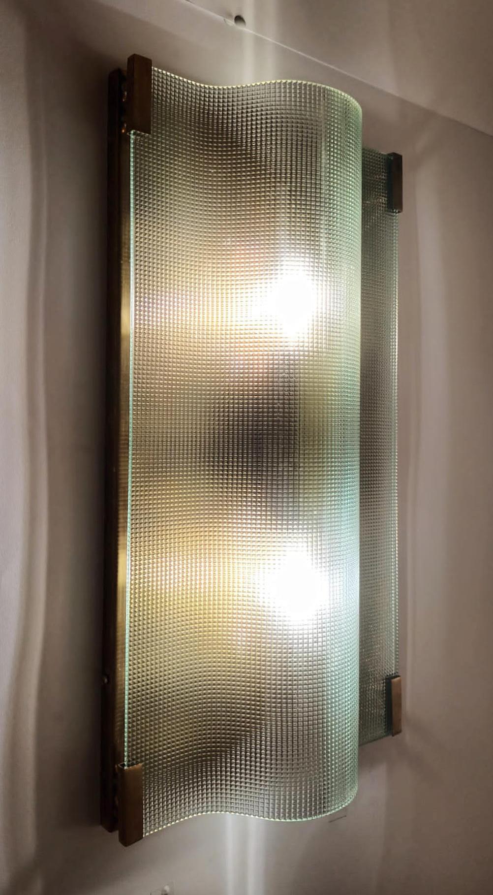 Italian Midcentury Sconce Latón en venta