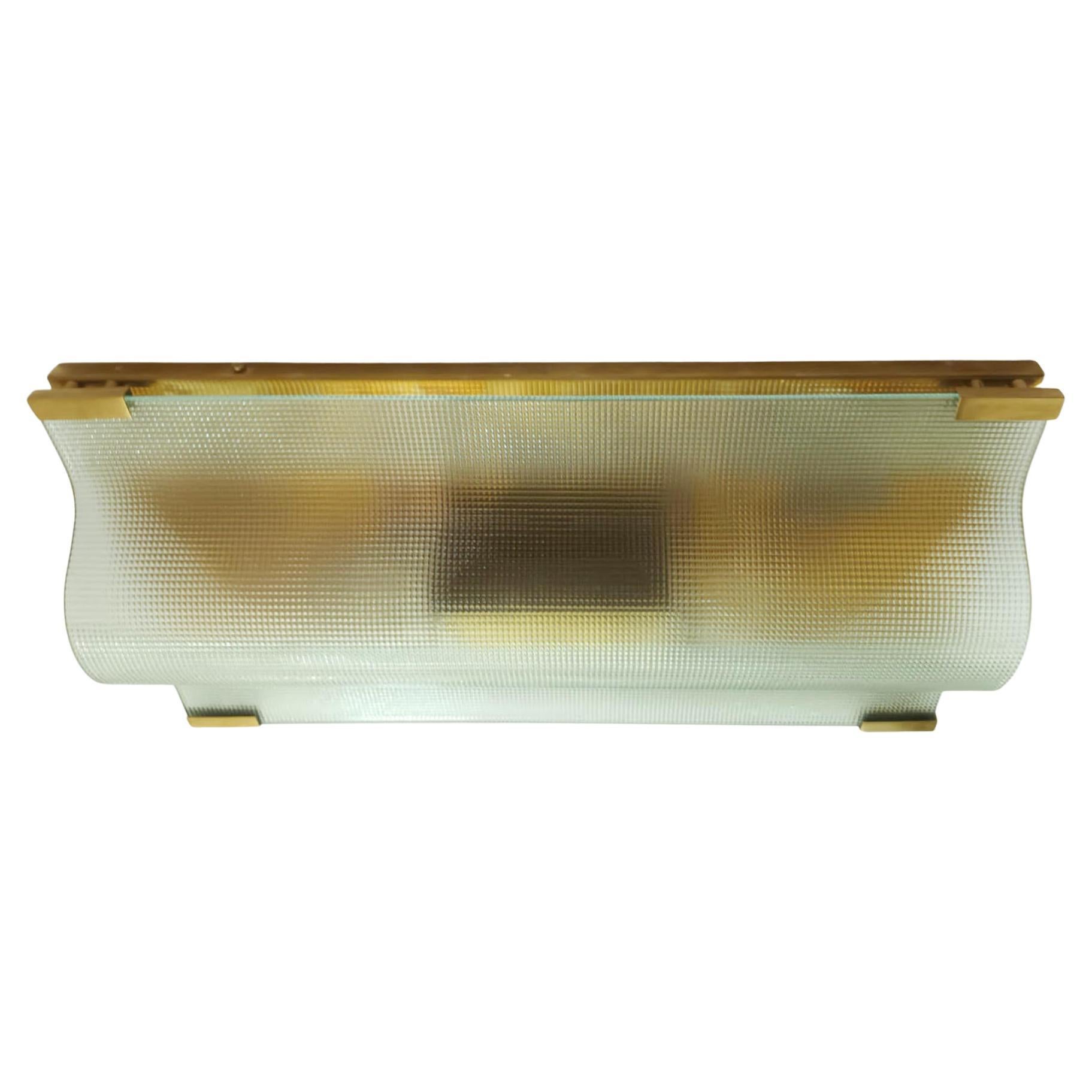 Italian Midcentury Flush Mount, 2 Available For Sale