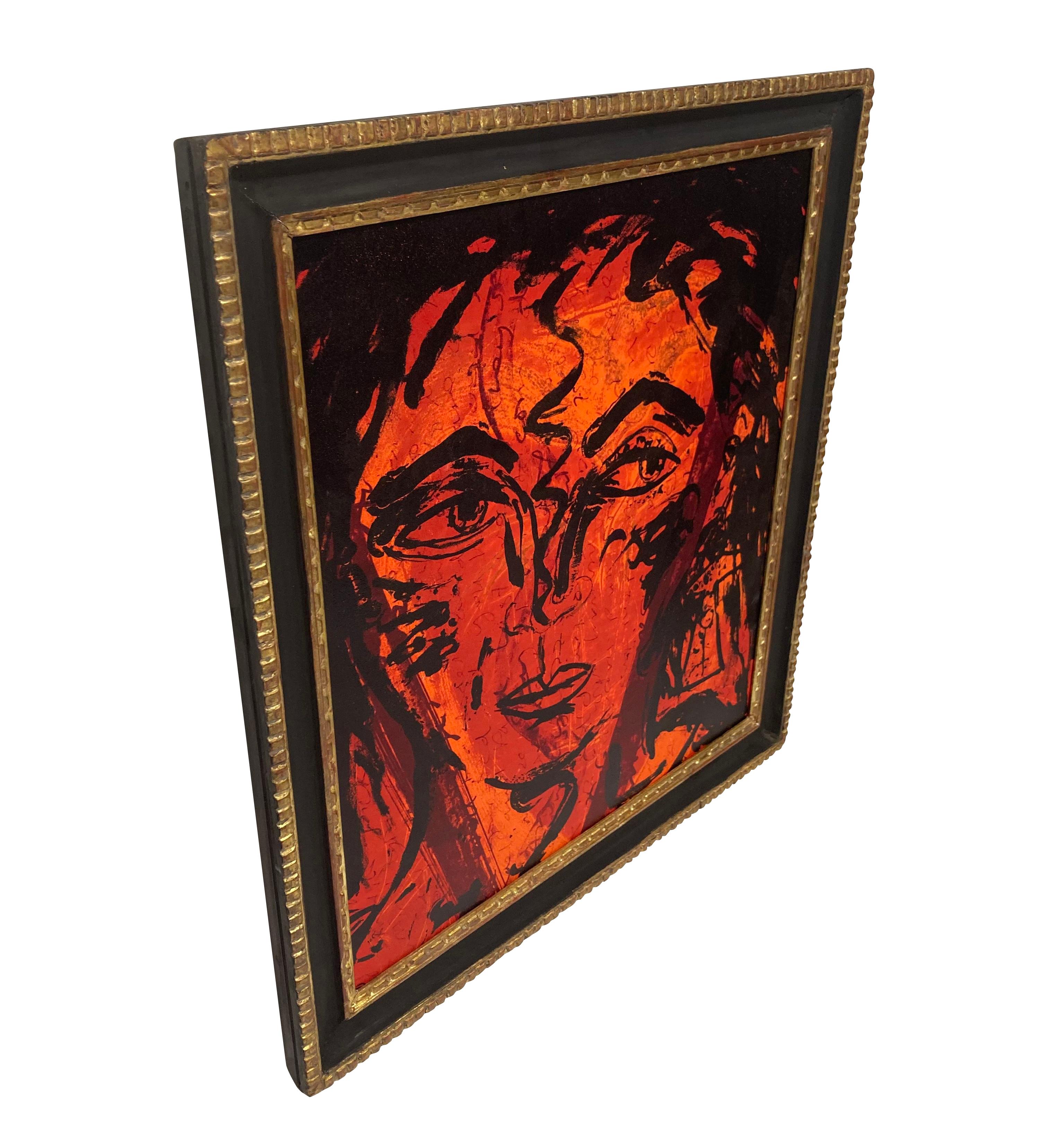 Mid-20th Century Italian Mid-Century Framed Lithograph For Sale