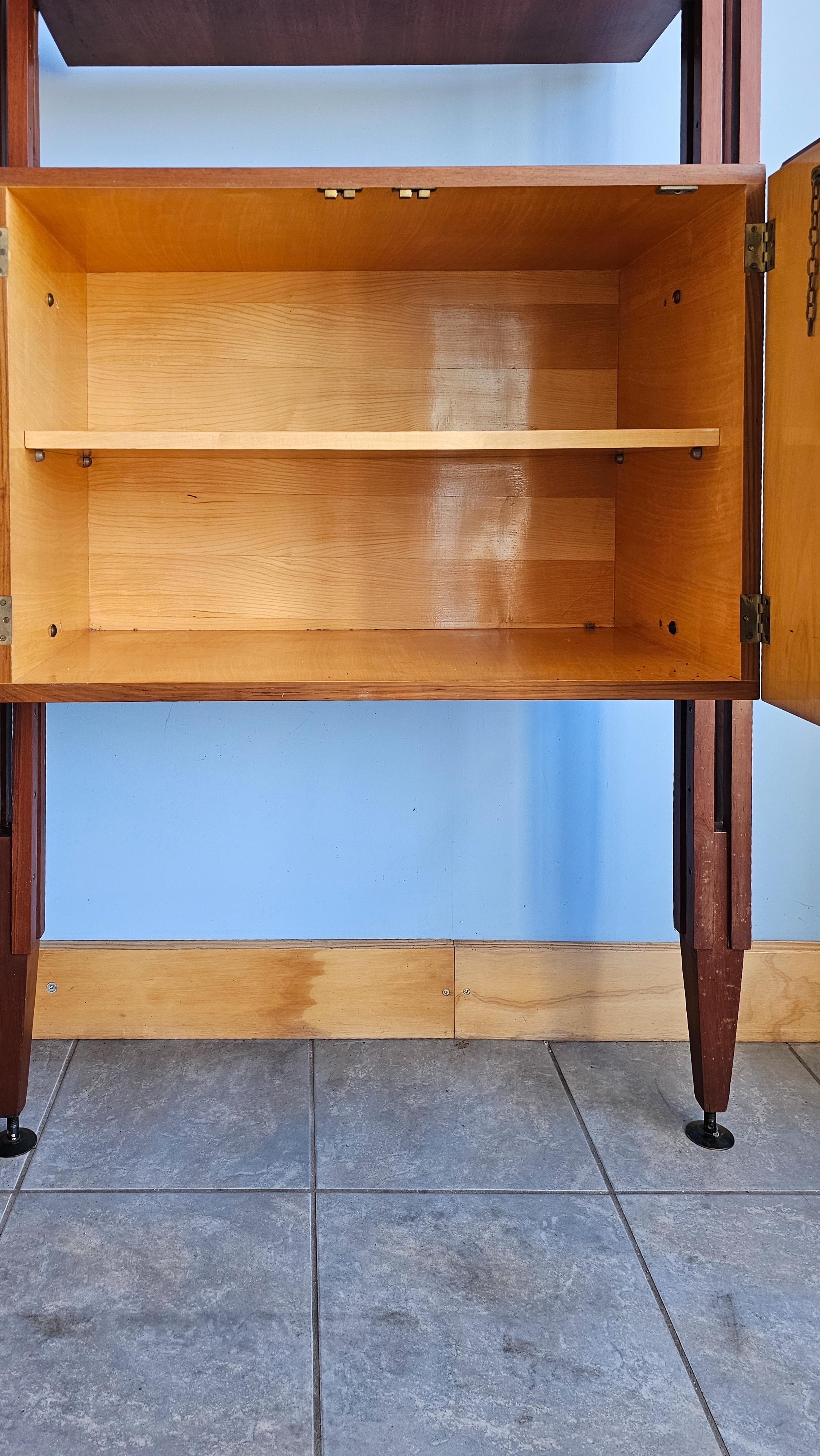 Italian Midcentury Franco Albini's 'LB7' Style Ceiling-Mounted Bookcase,  1960 8