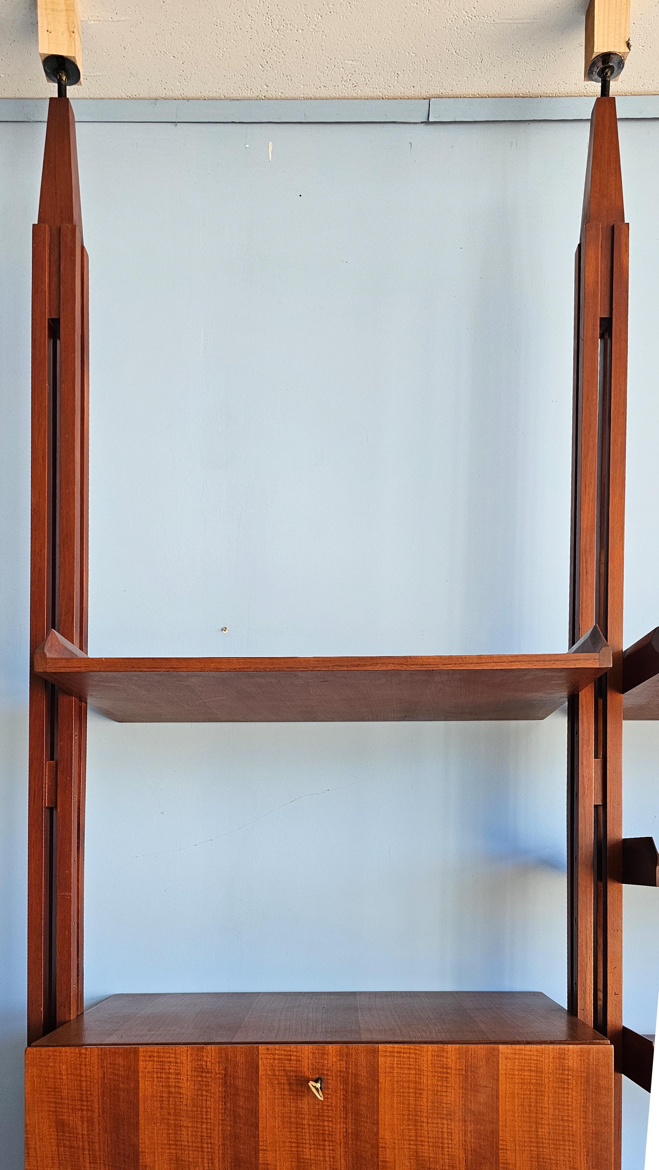 Italian Midcentury Franco Albini's 'LB7' Style Ceiling-Mounted Bookcase,  1960 11