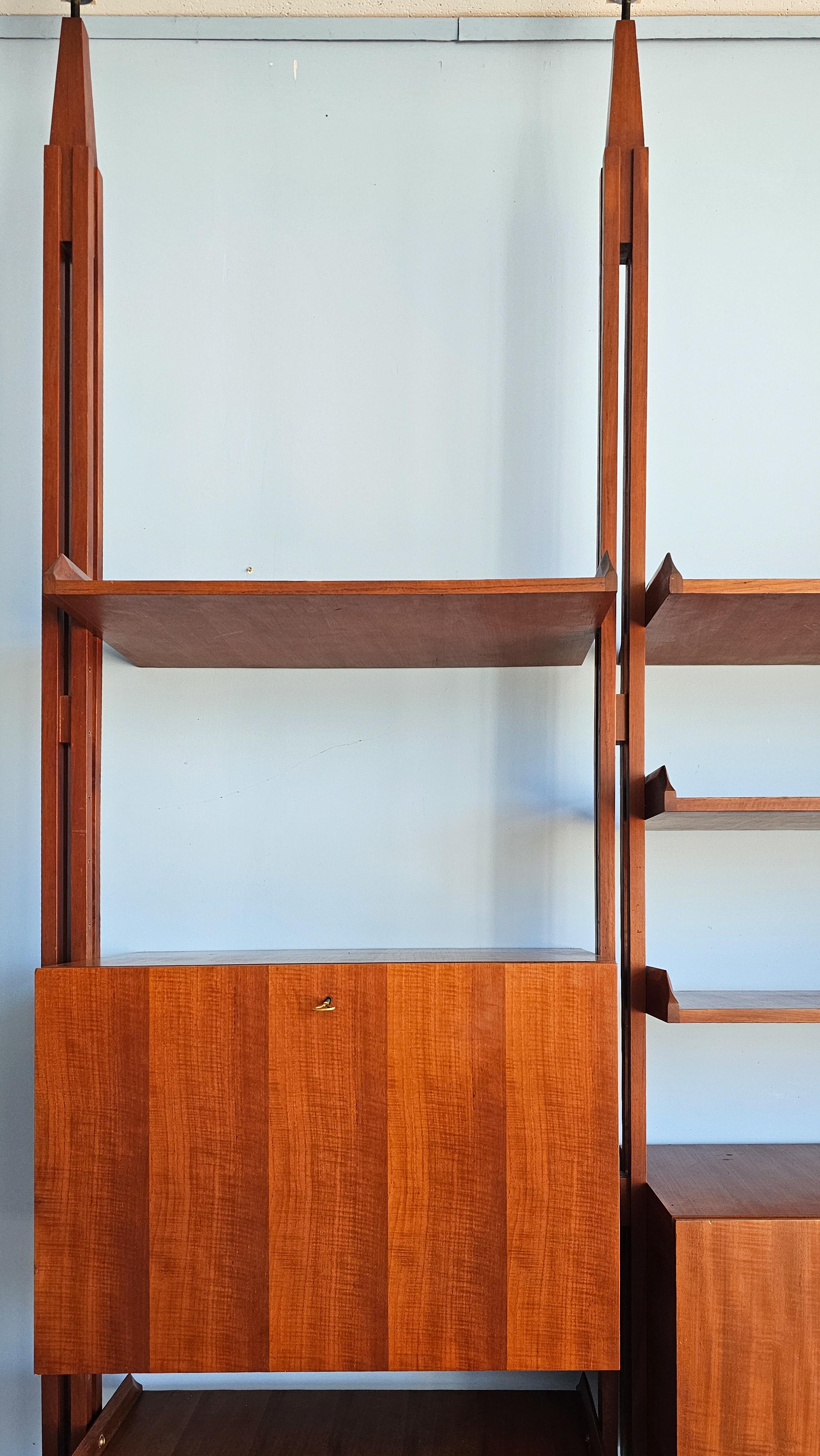 Mid-Century Modern Italian Midcentury Franco Albini's 'LB7' Style Ceiling-Mounted Bookcase,  1960 For Sale