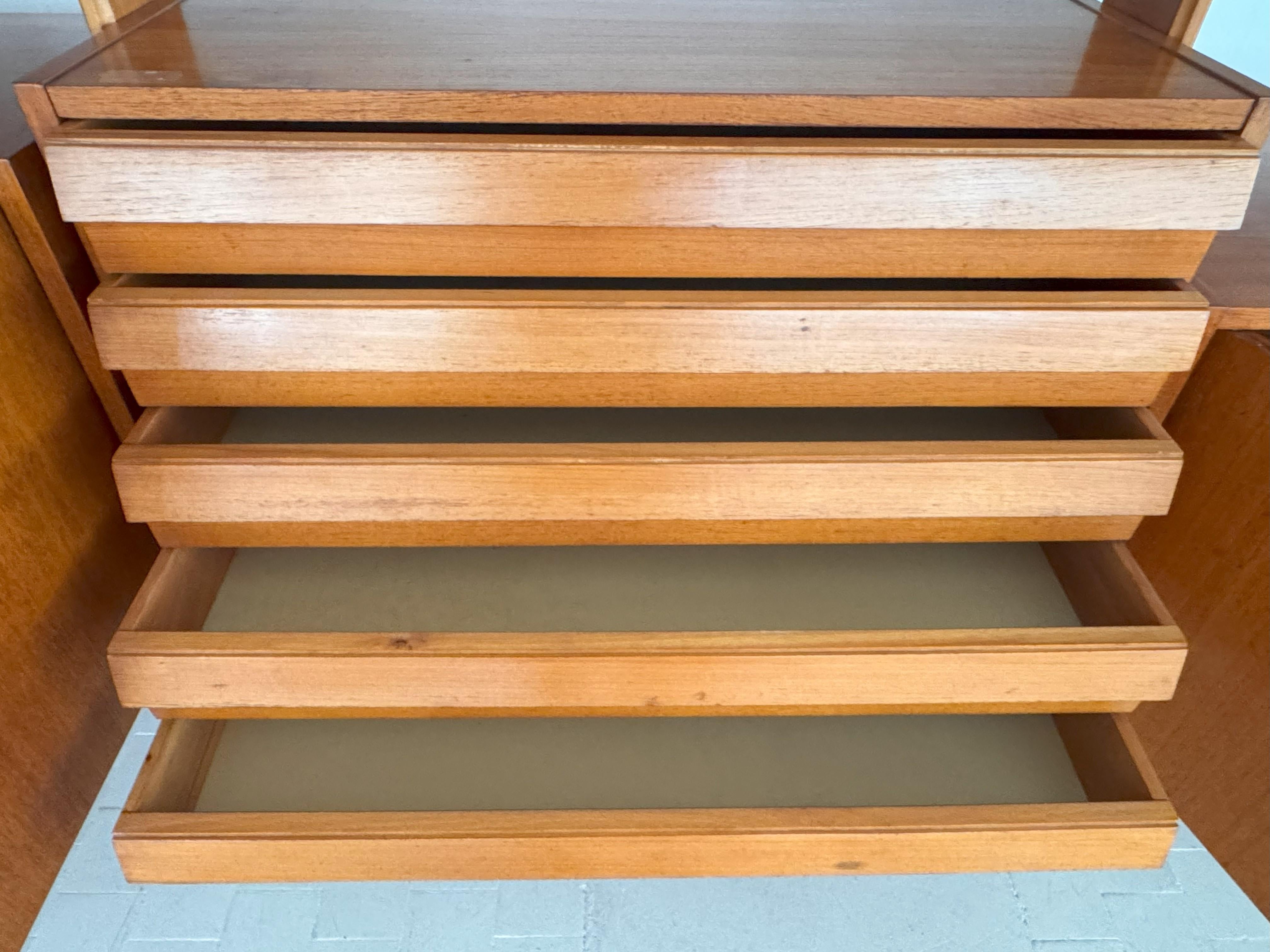 Estantería modular italiana de diseño XXL independiente de mediados de siglo, años 60 en venta 6