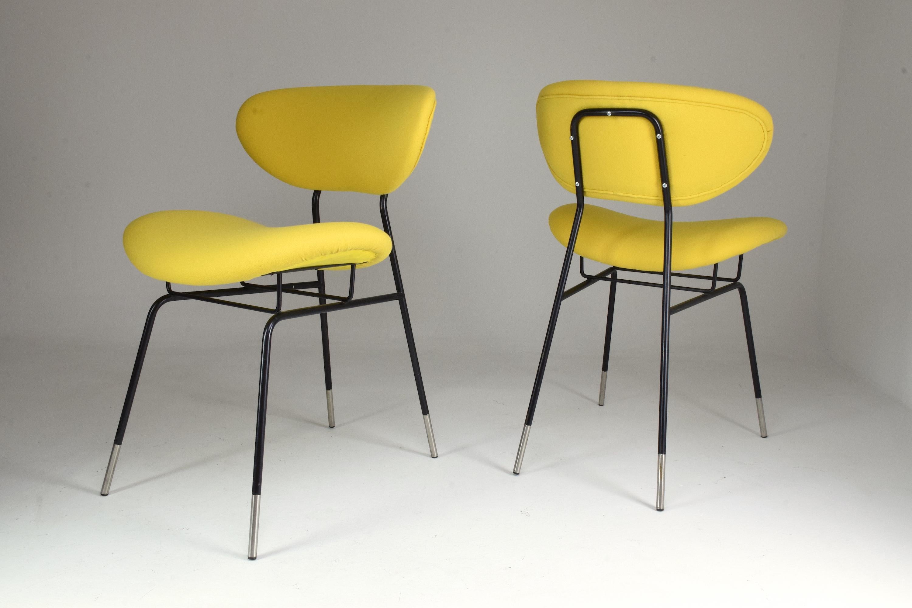 Italian Midcentury Gastone Rinaldi Chairs for RIMA, Set of Two, 1950s In Good Condition In Paris, FR