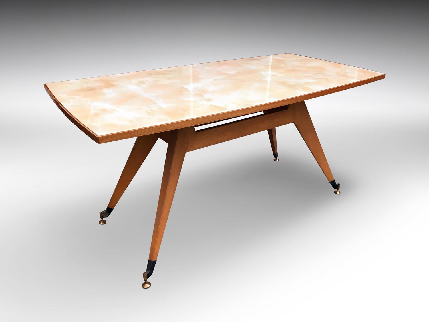 Mid-20th Century Italian Mid-Century Dining Table Melchiorre Bega Style, 1950s