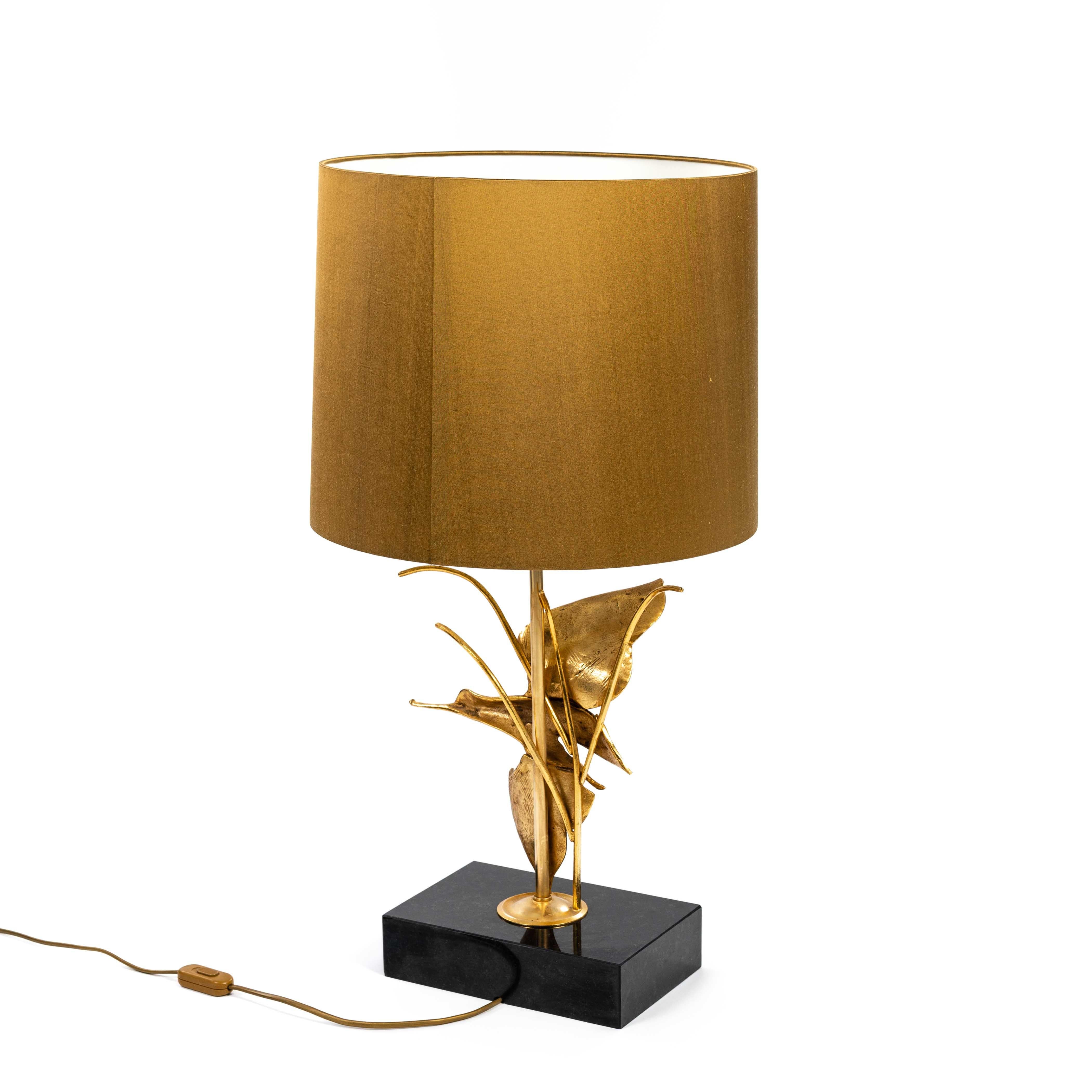 Mid-20th Century Italian Midcentury Gilded Brass Bird Table Lamp by GM Italia 1950s For Sale