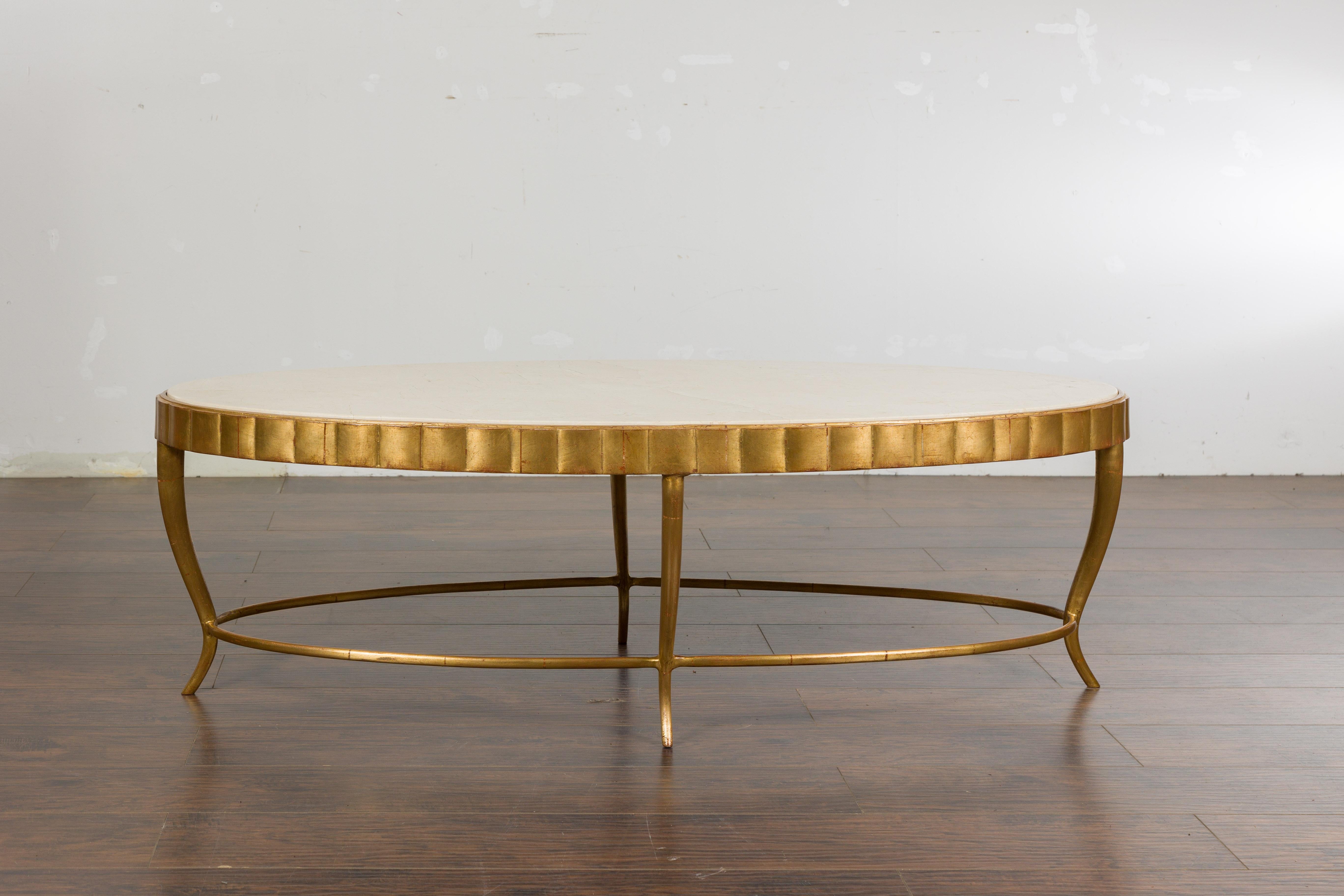 oval metal coffee table