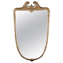 Italian Midcentury Gilt Wood Mirror, 1950