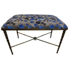 Italian Midcentury Gio Ponti Style Brass Bench