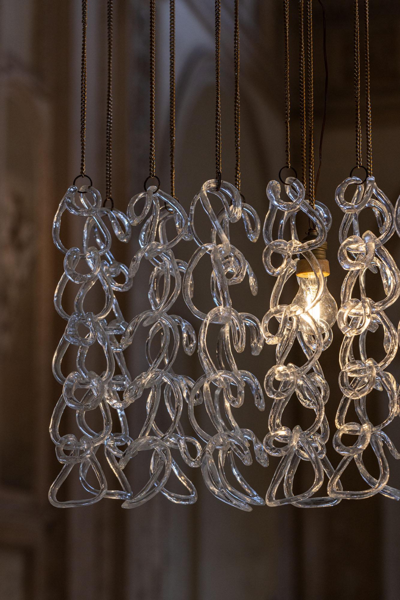 Lampadario Giogali della metà del secolo scorso di Angelo Mangiarotti per Vistosi in vendita 2