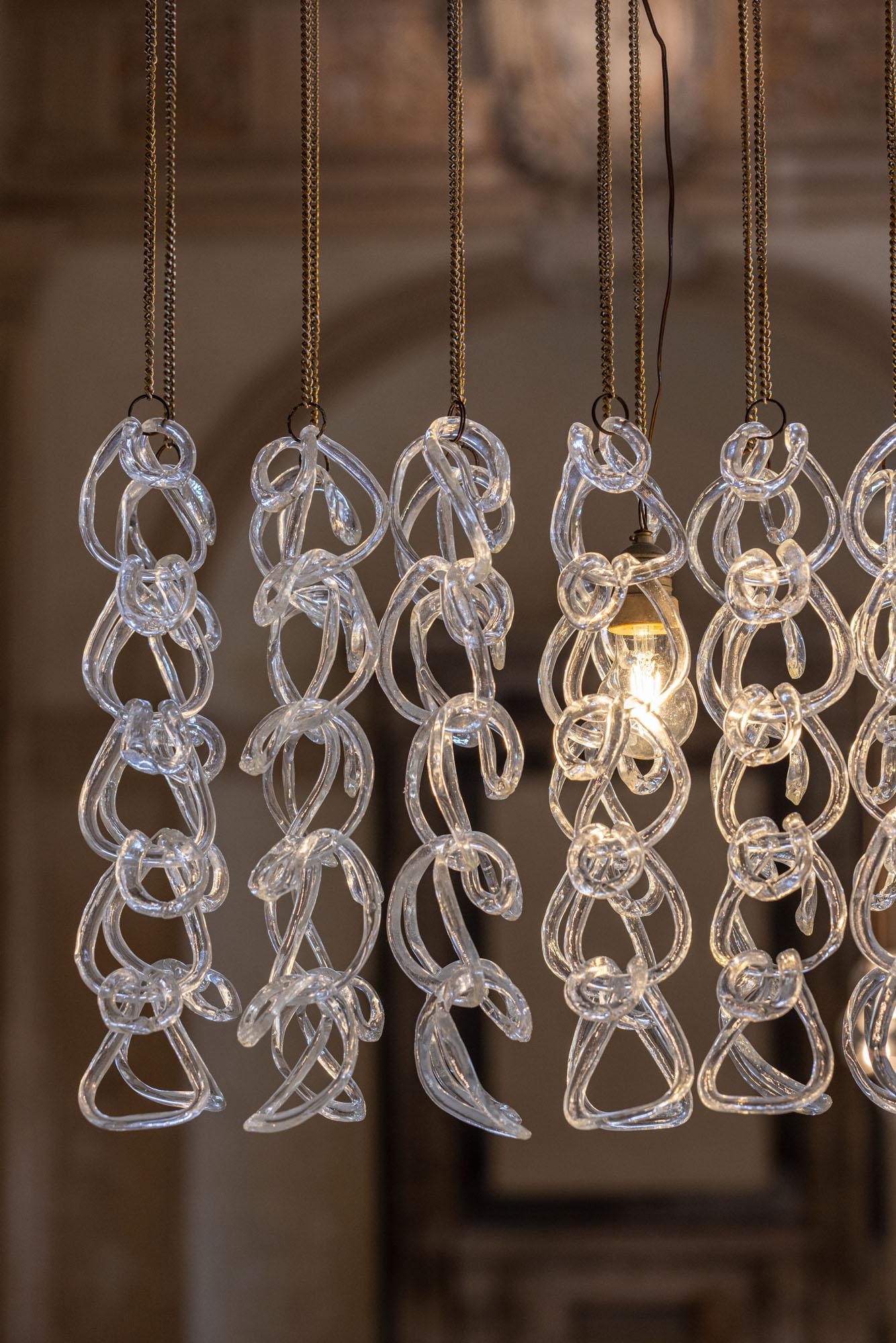 Lampadario Giogali della metà del secolo scorso di Angelo Mangiarotti per Vistosi in vendita 3
