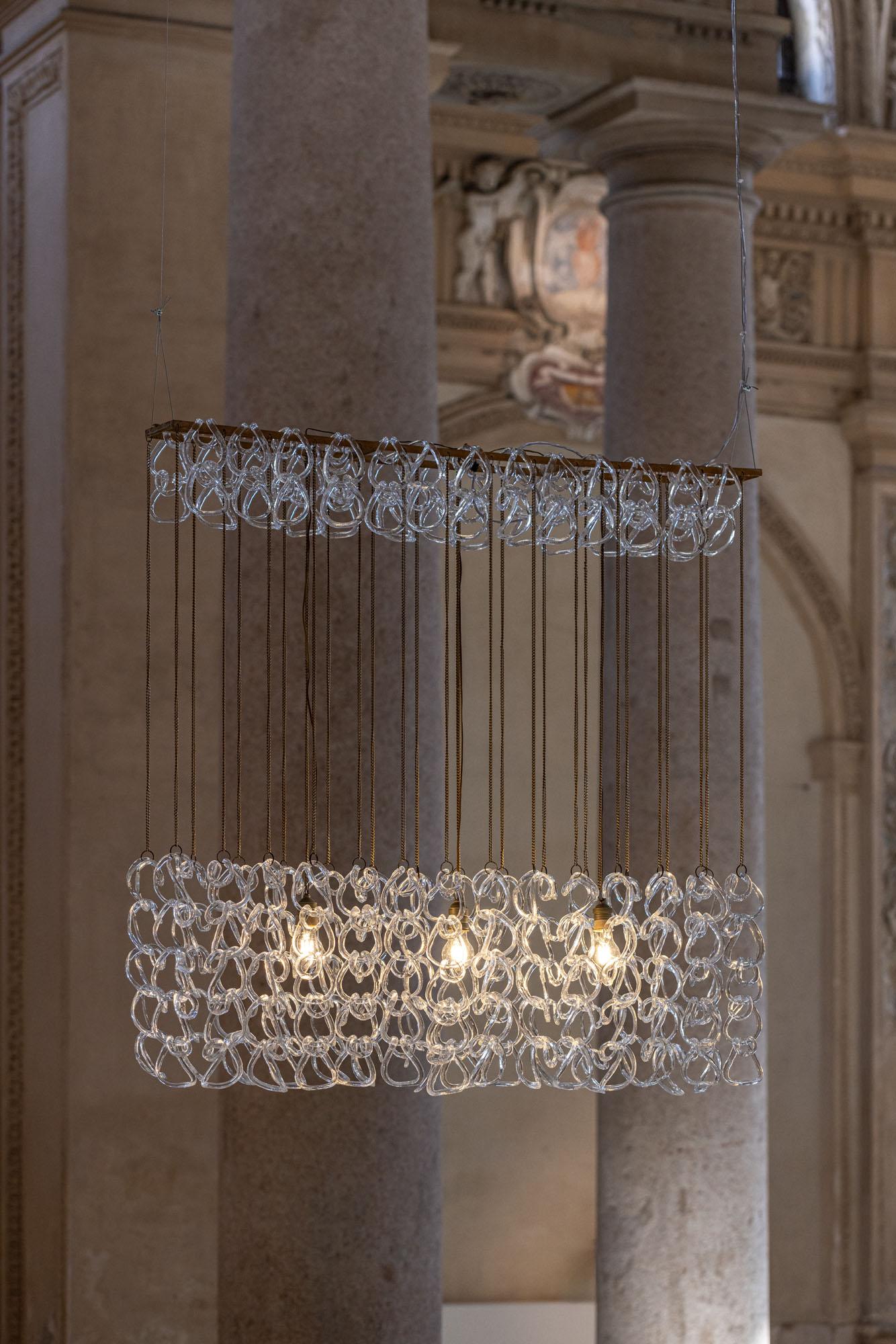 Italiano Lampadario Giogali della metà del secolo scorso di Angelo Mangiarotti per Vistosi in vendita