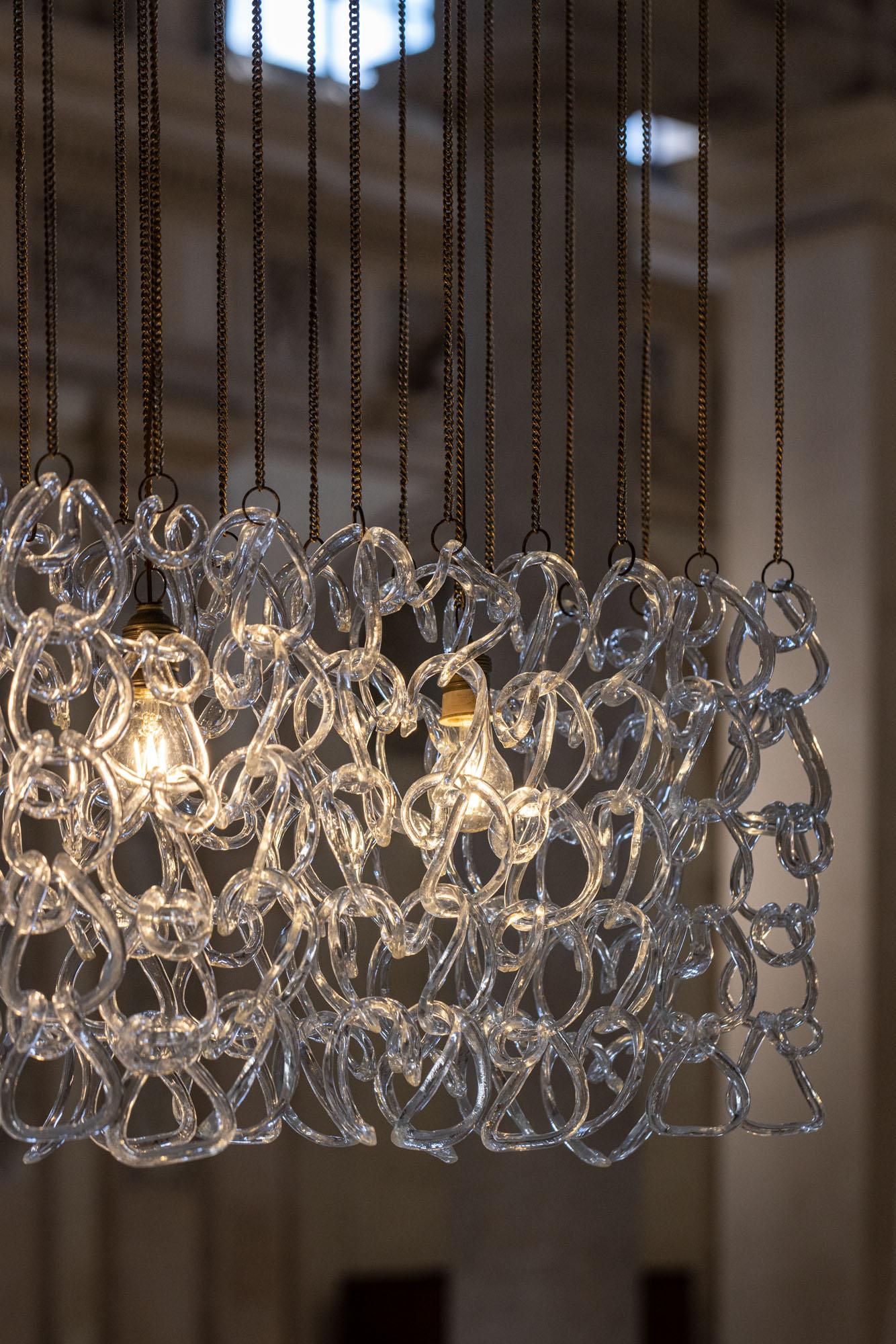 Lampadario Giogali della metà del secolo scorso di Angelo Mangiarotti per Vistosi In condizioni ottime in vendita a Piacenza, Italy