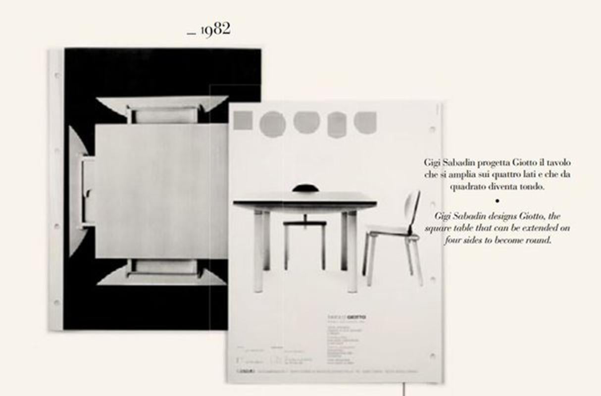 Italian midcentury Giotto table by Gigi Sabadin for Crassevig 70's For Sale 2
