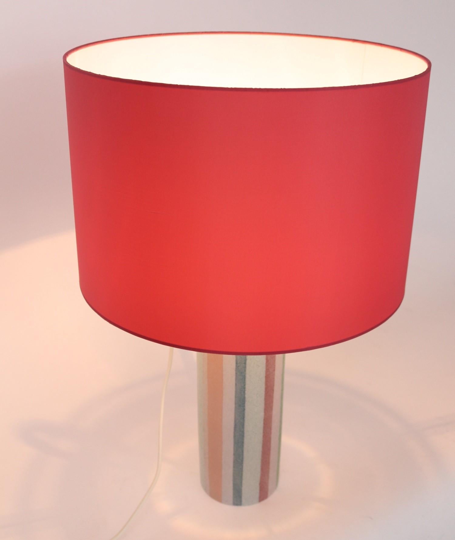 Italian Mid-Century Murano Glass Table Lamp by Ghisetti Murano, 1980s For Sale 8